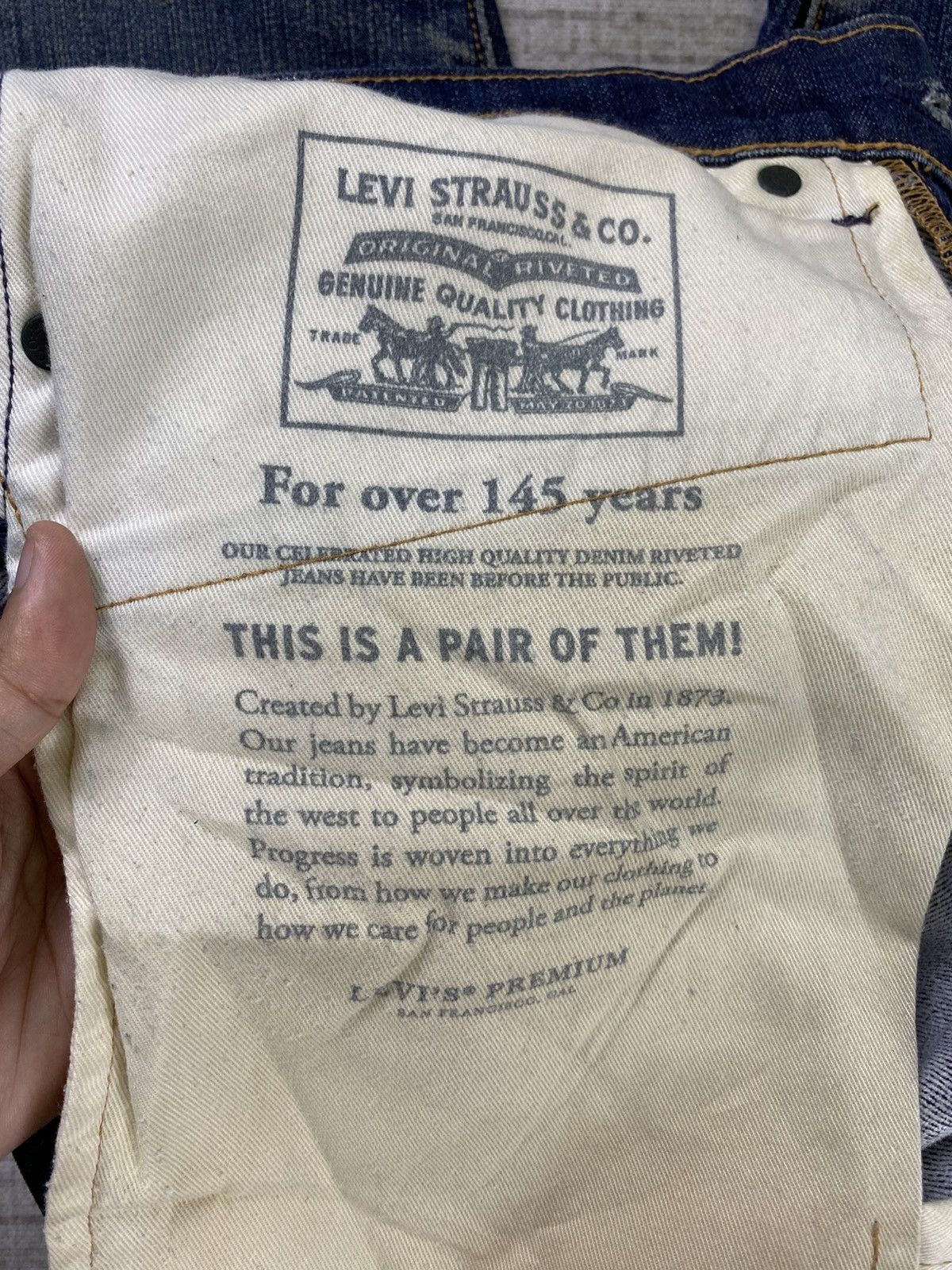 Levi's 🔥Vintage Levis 505 Distressed Denim Jeans Size US 32 / EU 48 - 15 Thumbnail