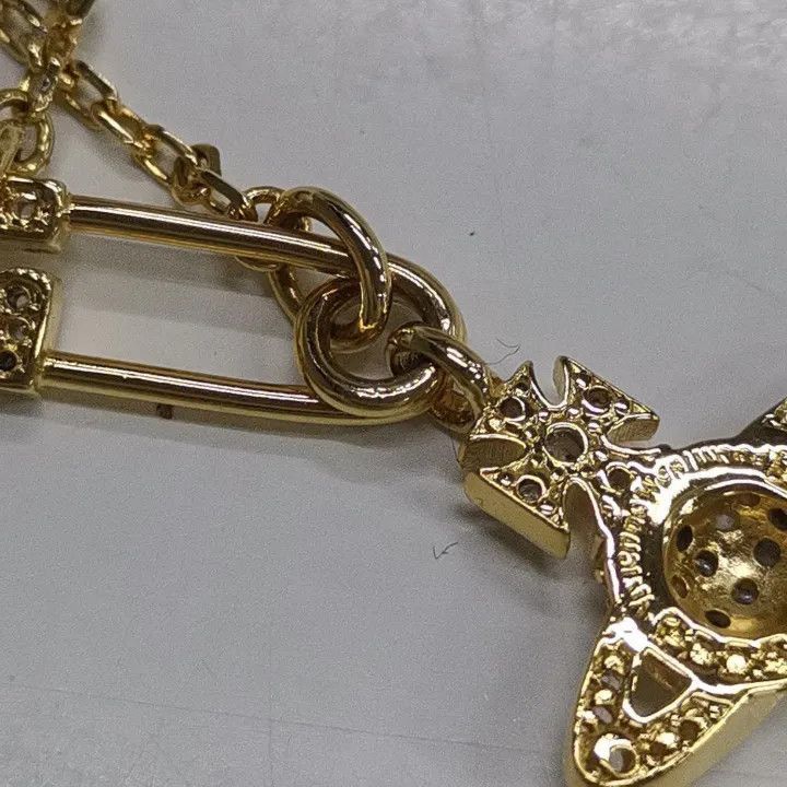 Vivienne Westwood Vivienne Westwood Gold Safety Pin Pendant Necklace -2507 Size ONE SIZE - 2 Thumbnail
