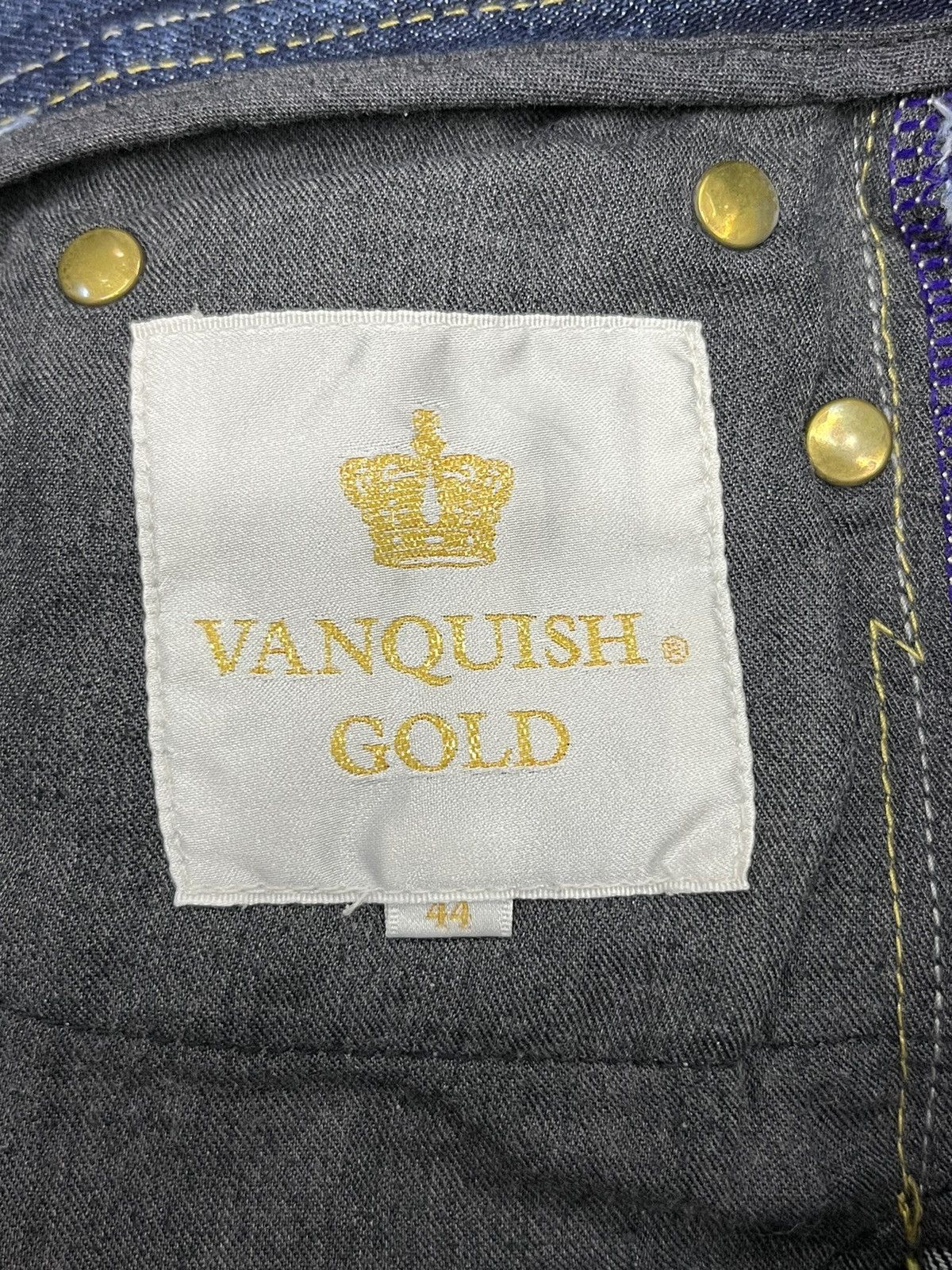Vanquish 🔥90’s SICK FLARE🔥Vintage VANQUISH GOLD Distressed Low Rise Size US 30 / EU 46 - 10 Thumbnail