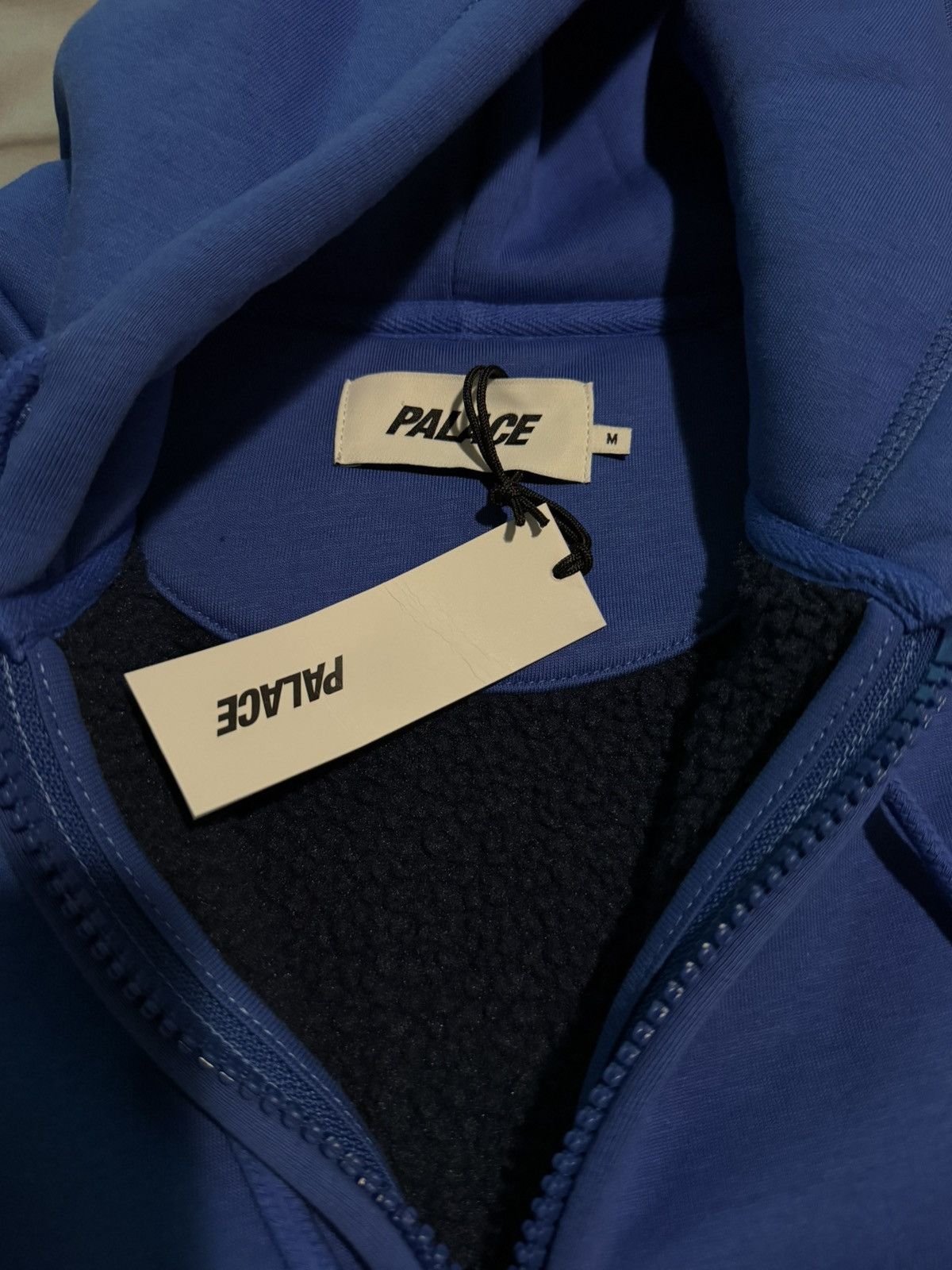 Palace SS24 Palace Palatial Blue Bonded Sherpa Zip Hood Size US M / EU 48-50 / 2 - 2 Thumbnail