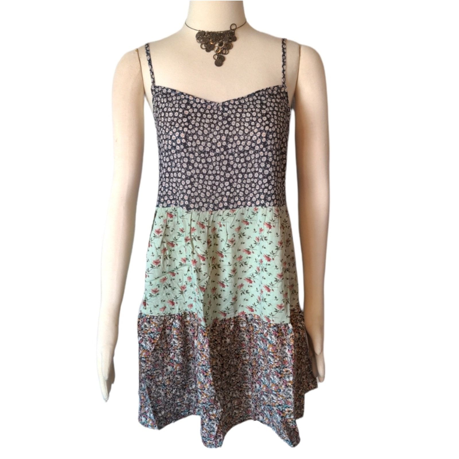 Other HAYDEN Heather Retro Look Floral Tiered Dress 90s Y2K Vibes Size S / US 4 / IT 40 - 3 Thumbnail