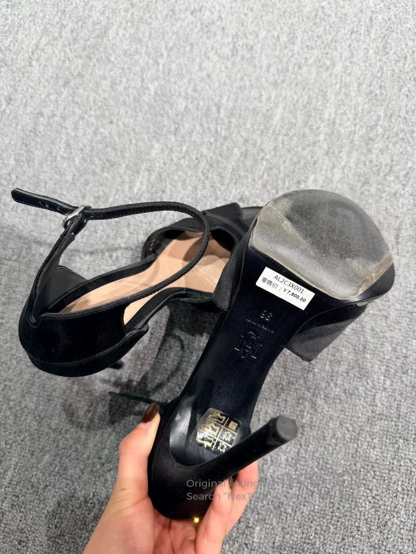 Japanese Brand Alexander McQueen Black Heel Sandals. Size US 5 / IT 35 - 8 Thumbnail