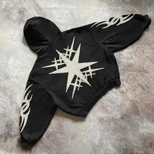VIBE Vintage Hip Hop Loose Casual Hooded Sweatshirt XL Size US XL / EU 56 / 4 - 6 Thumbnail