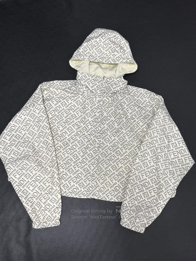Fendi Fendi Monogrammed Letter Logo Reversible Hooded Jacket, Wh Size M / US 6-8 / IT 42-44 - 1 Thumbnail