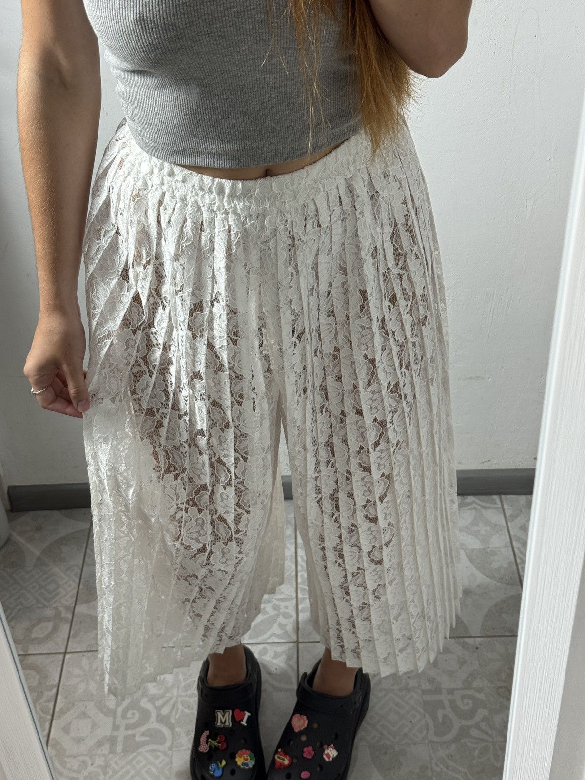 Other VINTAGE GUIPURE LACE MESH PANTS Size 28" / US 6 / IT 42 - 3 Thumbnail