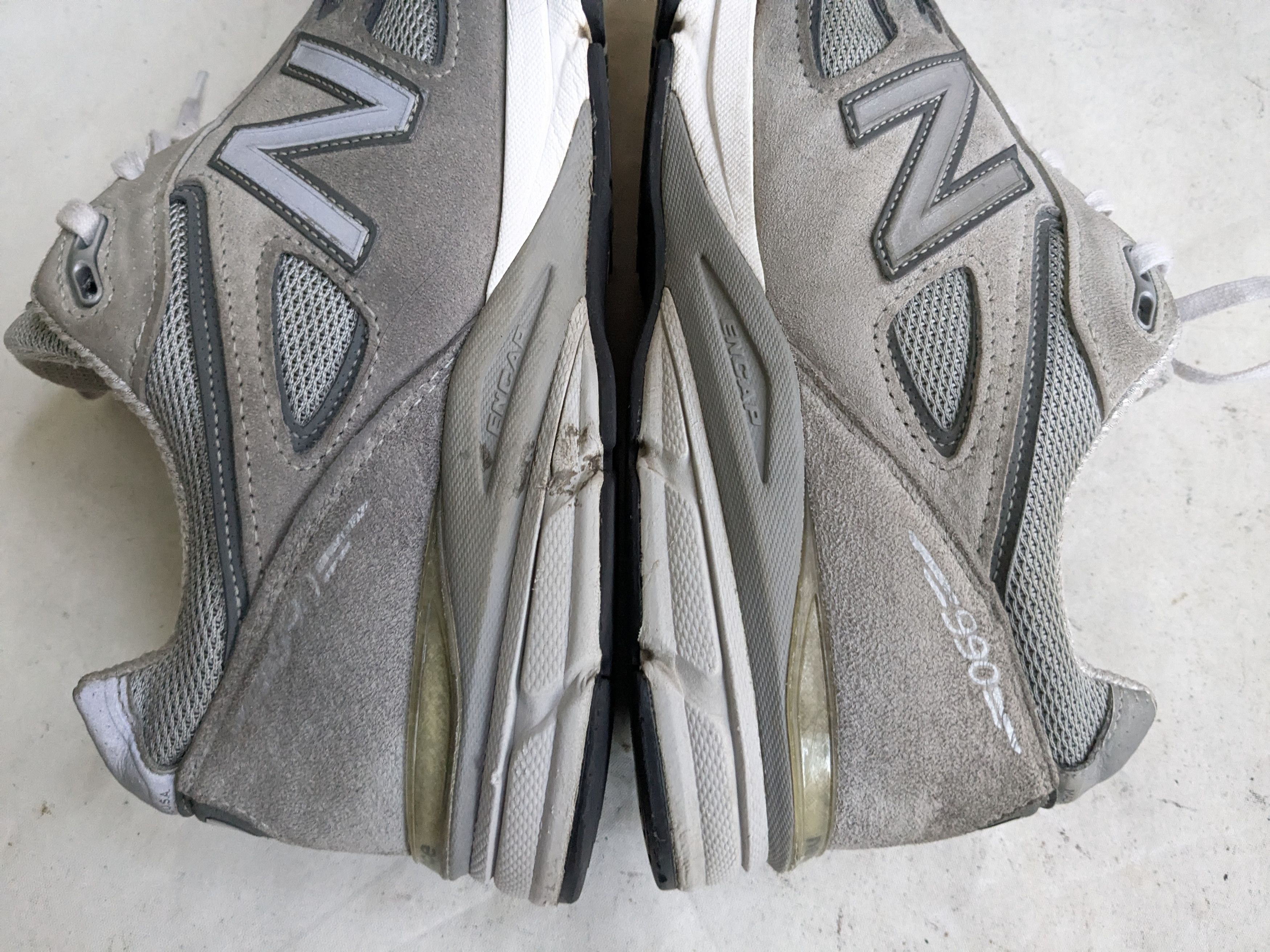 New Balance New Balance 990V4 12 D Gray Suede Castlerock M990GL4 Size US 12 / EU 45 - 8 Thumbnail