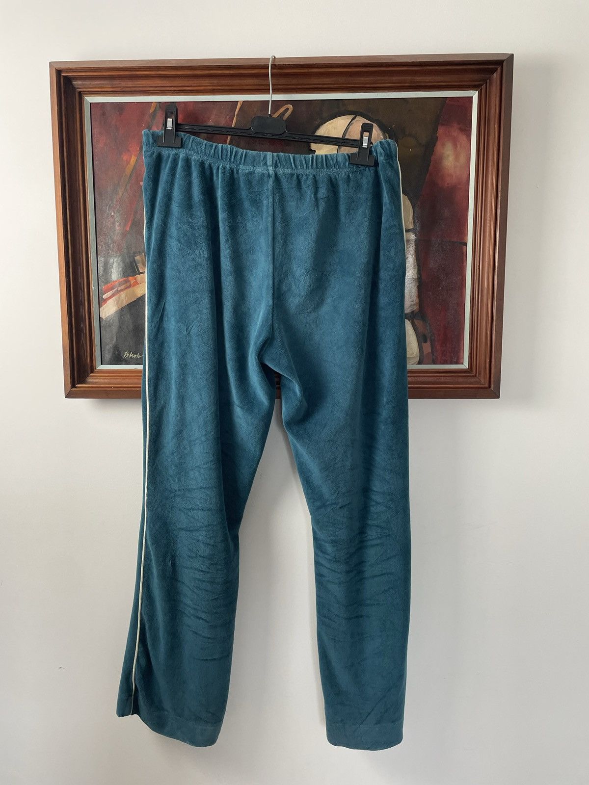 Christian Dior Monsieur Rare Vintage Christian Dior Velour Sweatpant Designer Blue Size US 33 - 2 Thumbnail