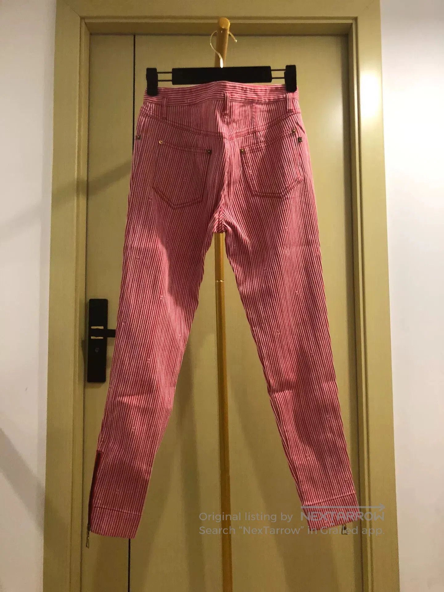 Louis Vuitton Louis Vuitton Red and White Striped Pants. Size 39" - 6 Thumbnail