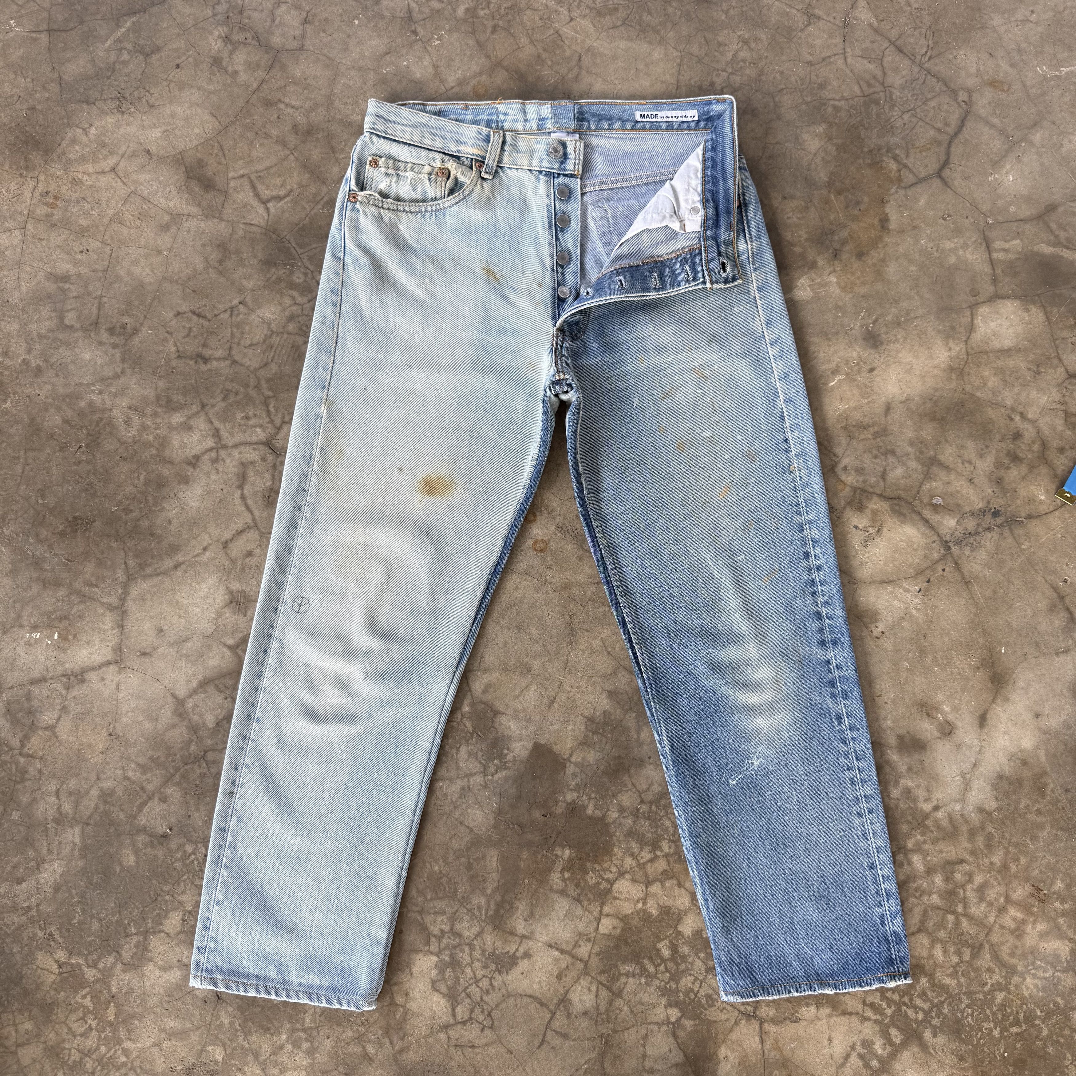 Levi's Vintage Levi's 501 Stonewash Faded Denim Jean Size US 32 / EU 48 - 2 Thumbnail