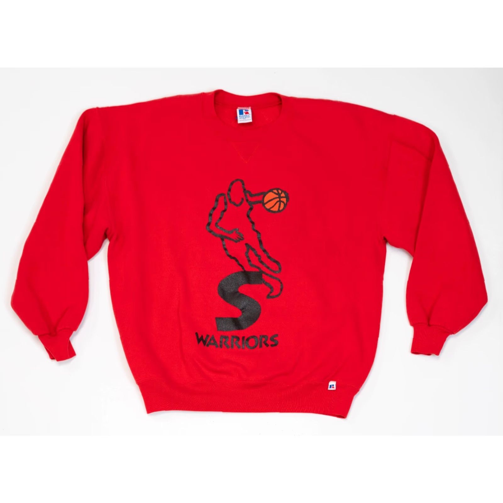 Russell Athletic VINTAGE Russell Athletic Sweatshirt Basketball Men XL Red Warriors Made USA Size US XL / EU 56 / 4 - 2 Thumbnail