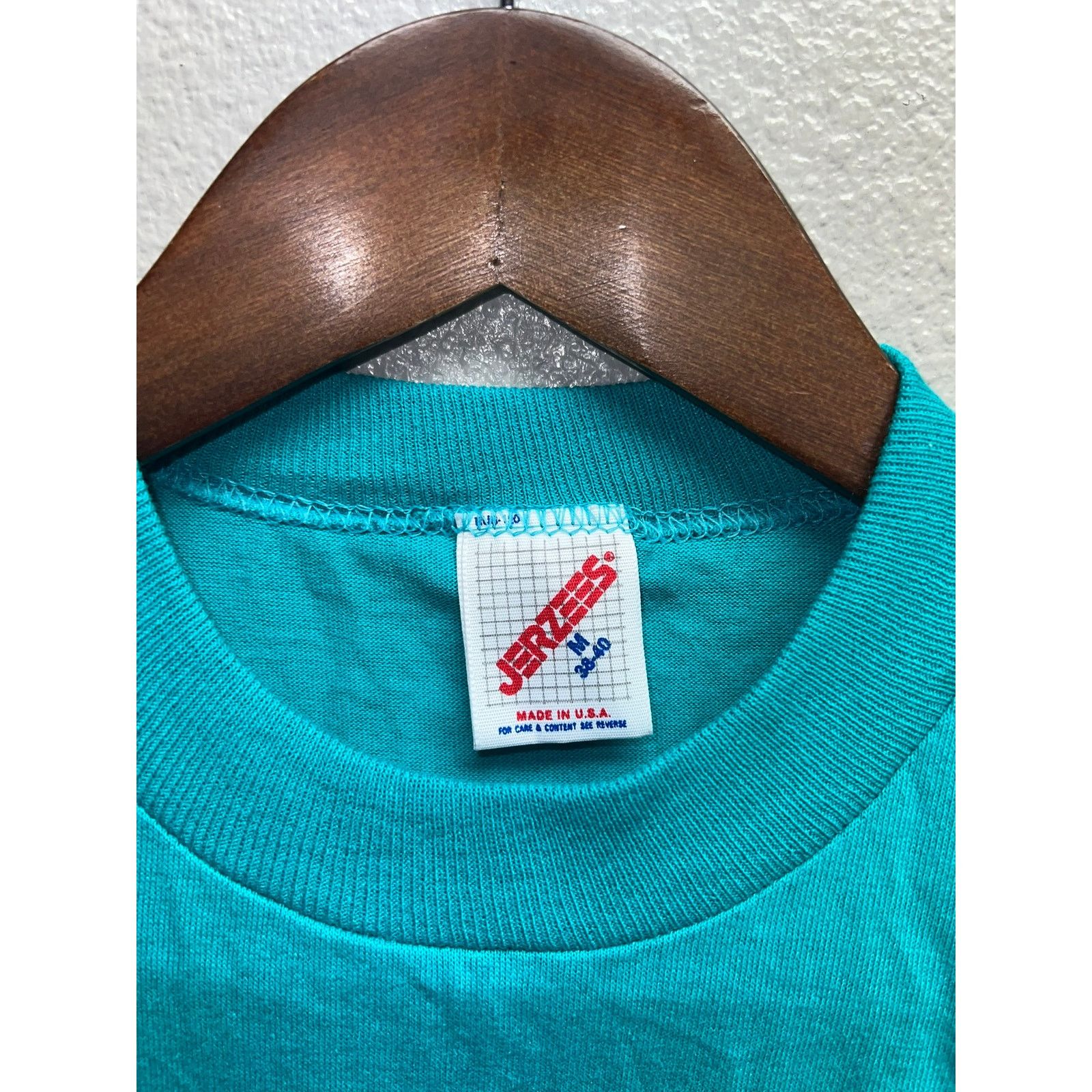 Jerzees Vintage Mouth Rushmore Shirt South Dakota Teal Tee 80s M Size US M / EU 48-50 / 2 - 6 Thumbnail
