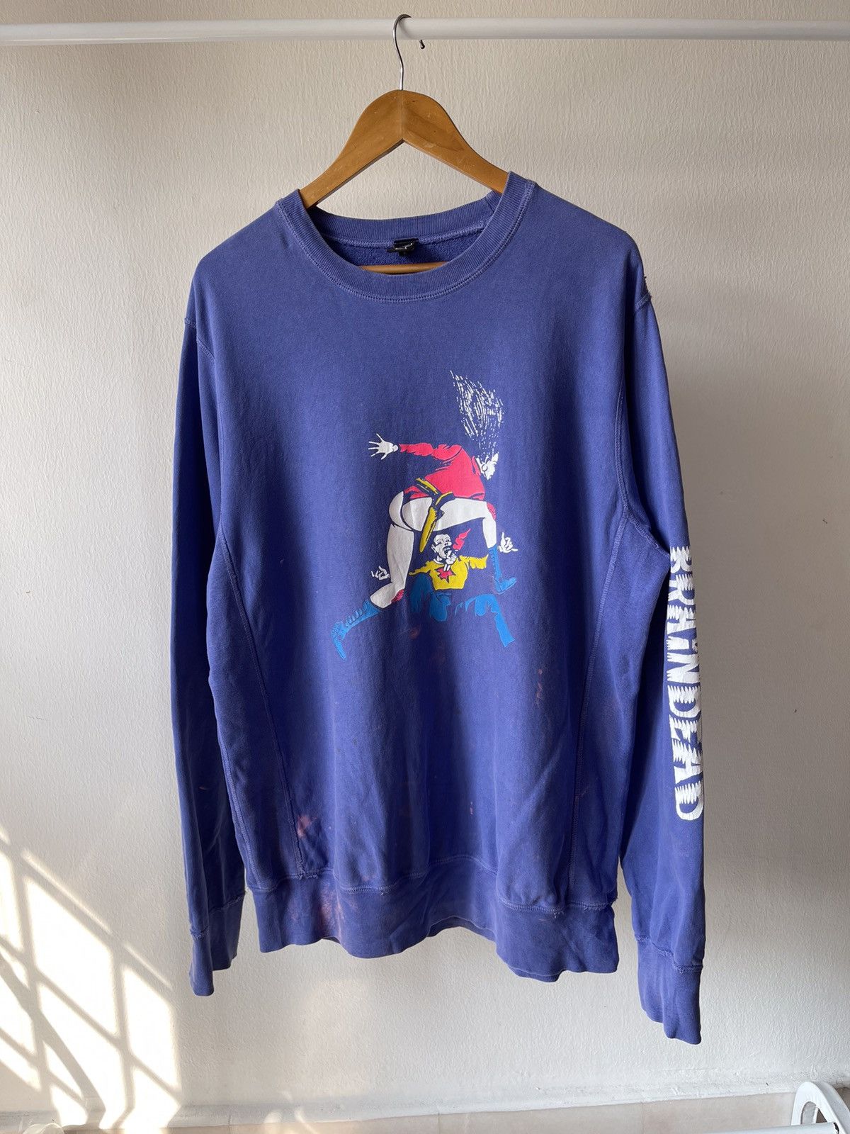 Brain Dead Brain Dead Distressed Crewneck Size US L / EU 52-54 / 3 - 3 Thumbnail