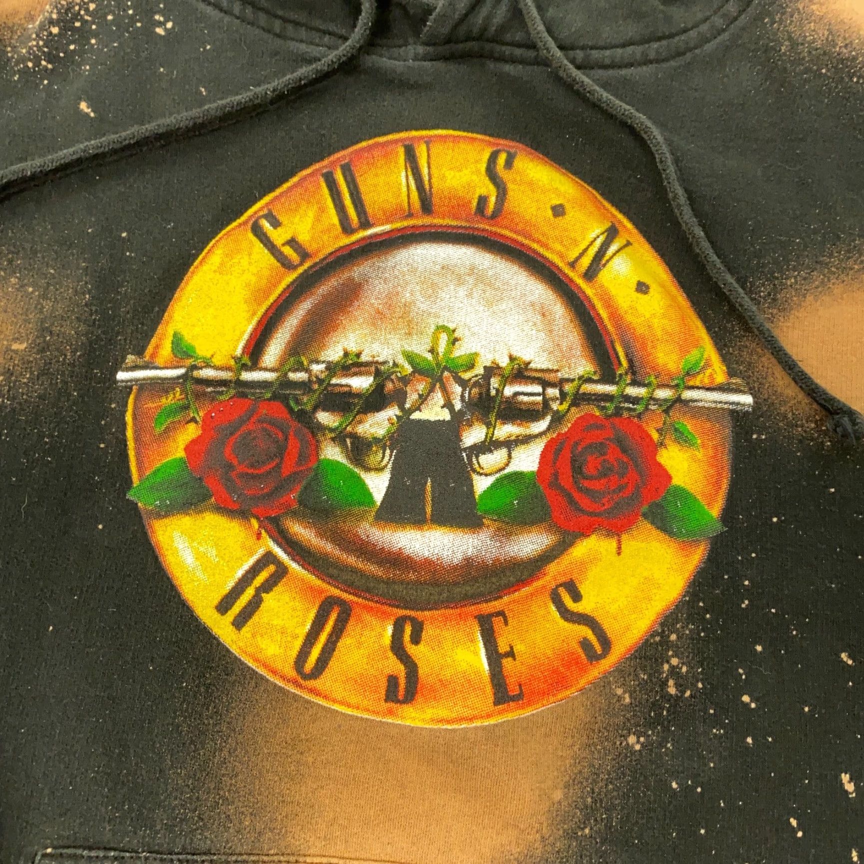 Vintage Guns N Roses Hoodie Mens Large Black Knit 60/40 Fleece Logo Pullover Rock Smartex Sweatshirt Size US L / EU 52-54 / 3 - 2 Thumbnail