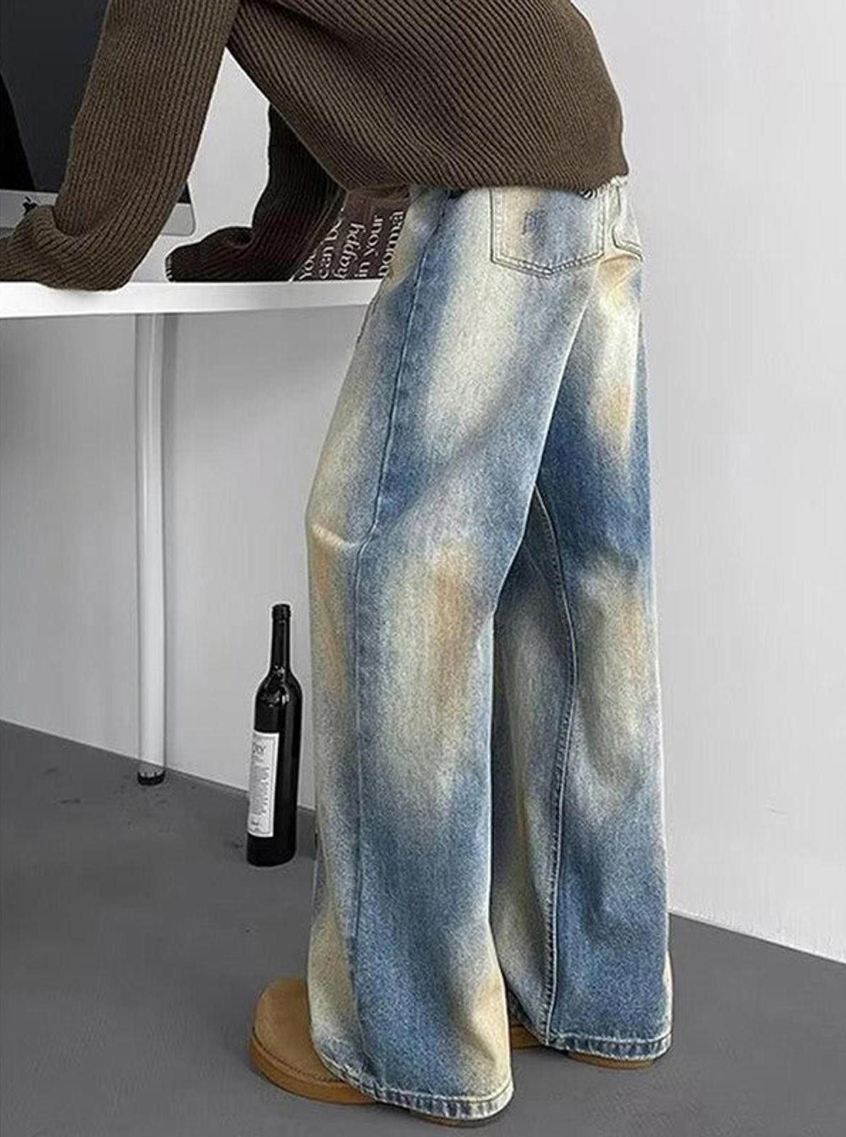 Other Baggy Straight Wide-Leg Denim Jeans - Gradient Wash Size US 32 / EU 48 - 2 Thumbnail