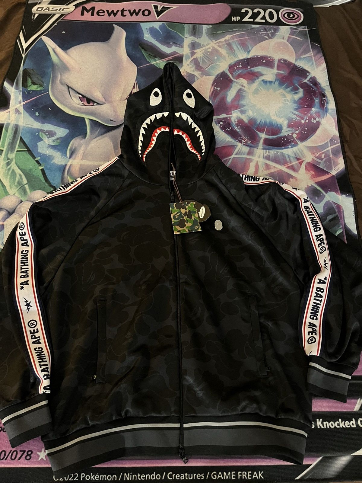 Bape NEW BAPE Camo Relaxed Fit Shark Full Zip Hoodie Black XL Size US XL / EU 56 / 4 - 1 Thumbnail