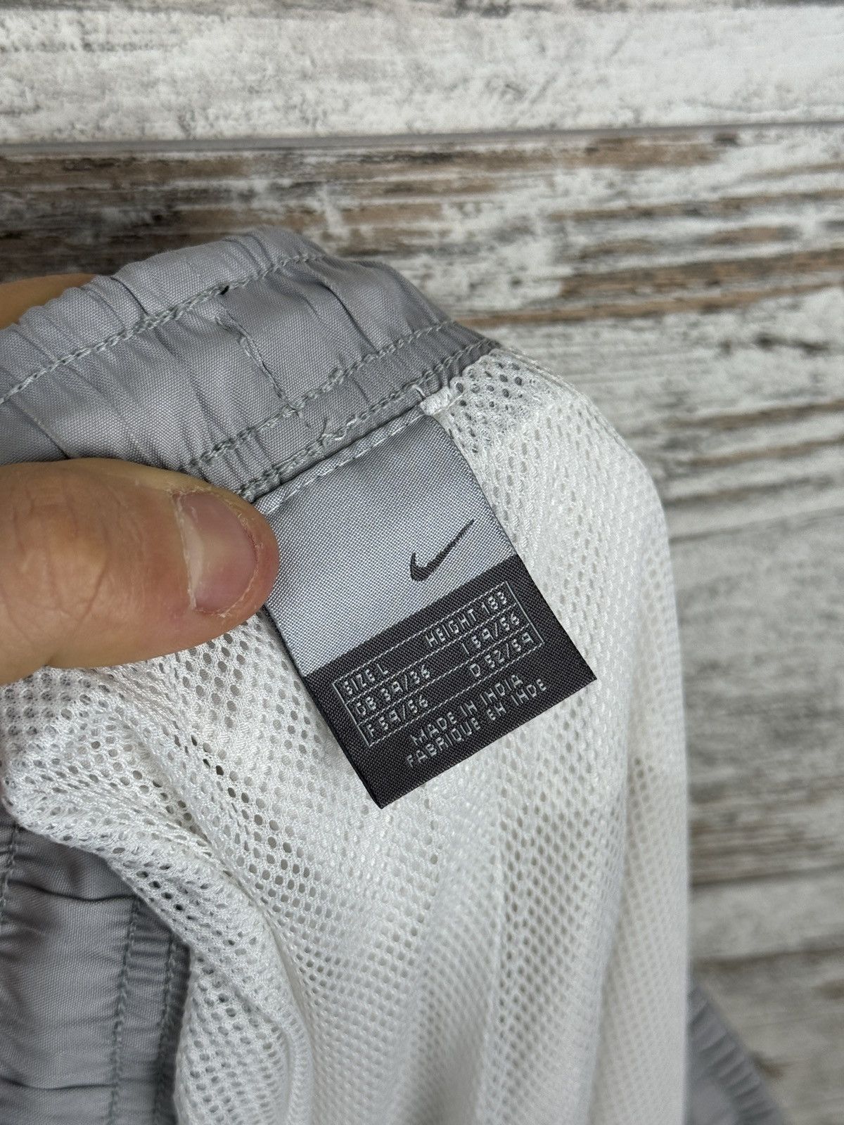 Nike × Vintage Mens Vintage Nike white drill pants swoosh sweatpants rare Size US 34 / EU 50 - 24 Thumbnail