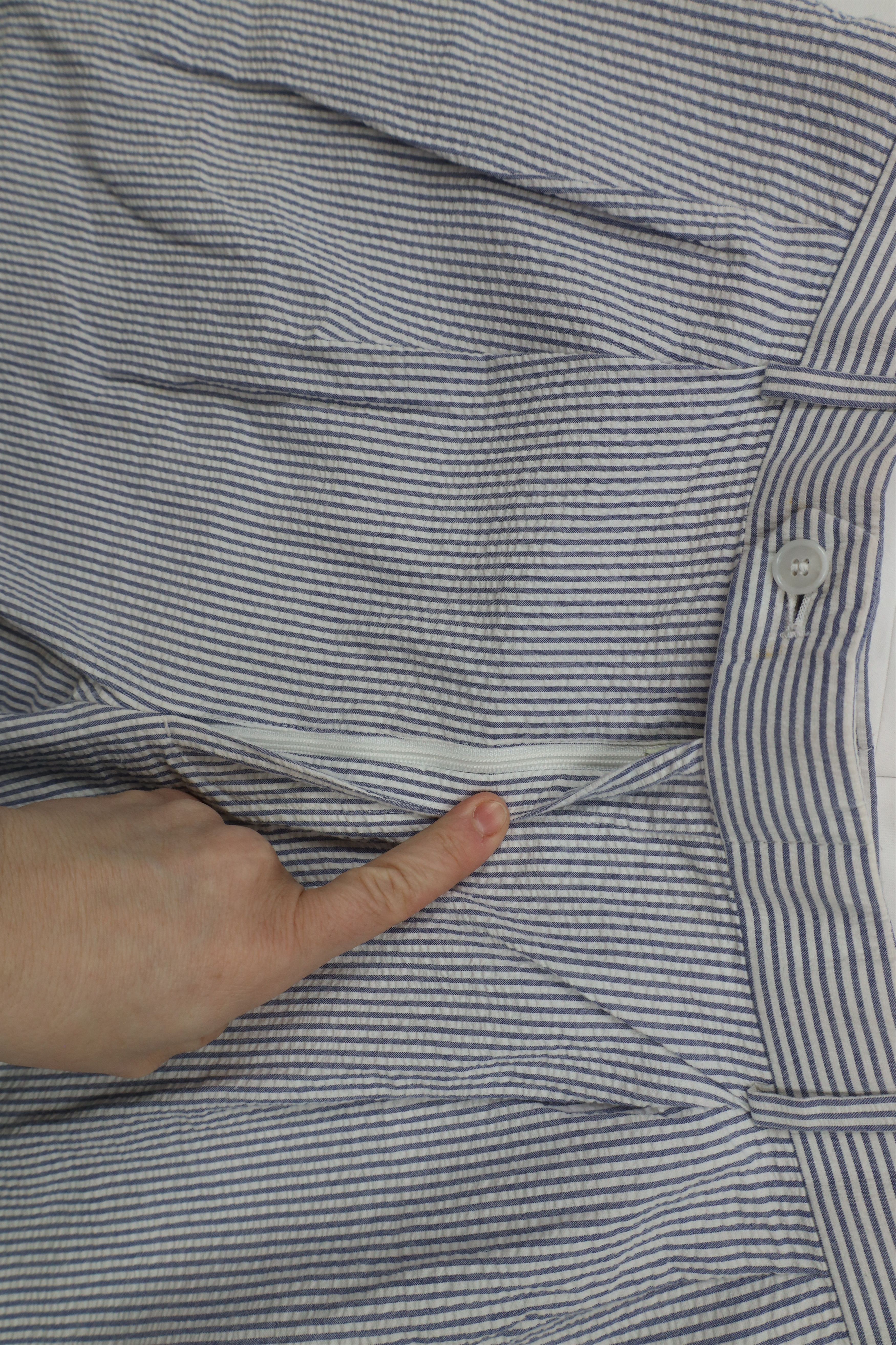 Vintage Vintage 90s Streetwear Wide Leg Seersucker Chino Pants Size US 32 / EU 48 - 7 Thumbnail