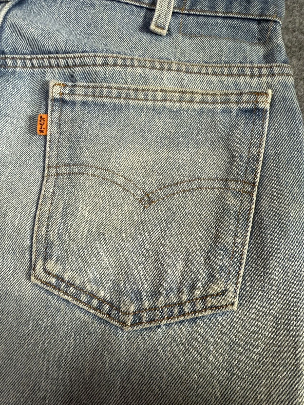 Levi's 80s Vintage Levis 575 Orange Tab Muddy Light Wash Jeans Size US 35 - 14 Thumbnail