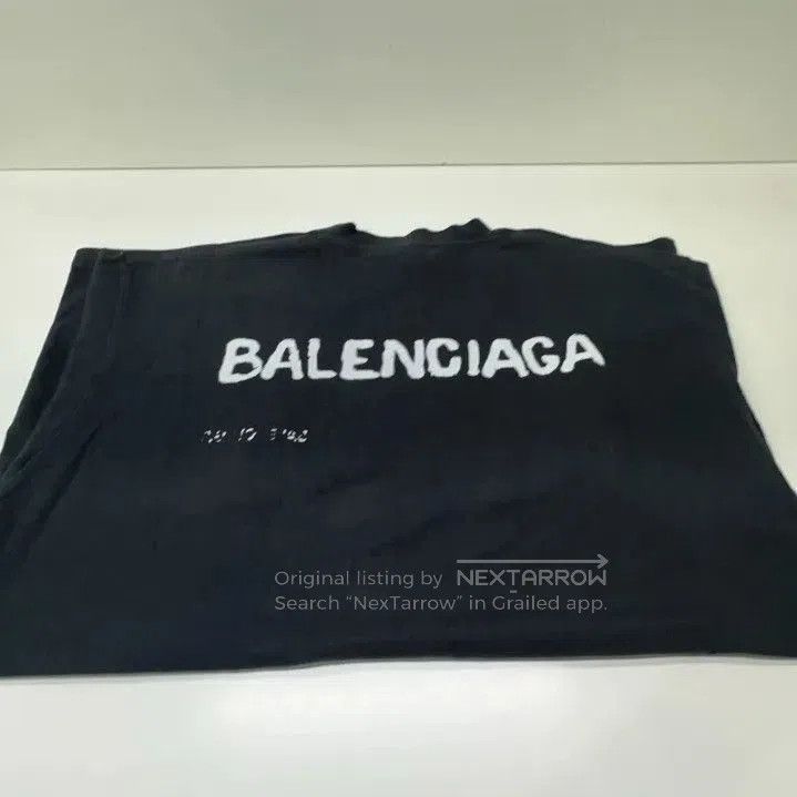 Balenciaga Balenciaga SS23 Logo Print Black Short Sleeve T. Size US S / EU 44-46 / 1 - 8 Thumbnail