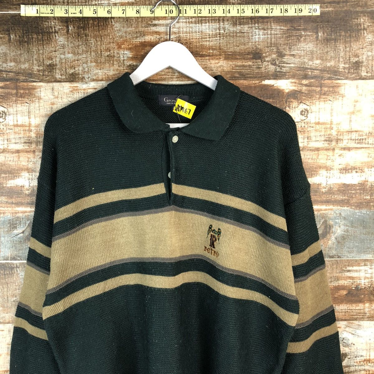 Homespun Knitwear Grosbee Green vintage sweatshirt Knitwear #A1967 Size US L / EU 52-54 / 3 - 5 Thumbnail