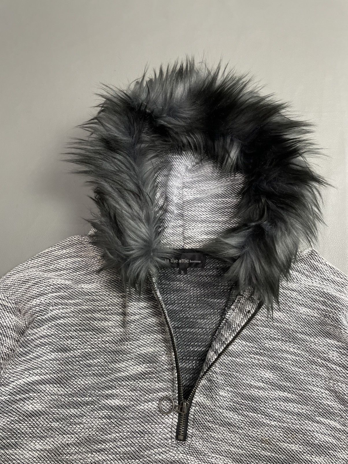 In The Attic Rare In attic Half Zip Fur Hoodie Size US L / EU 52-54 / 3 - 4 Thumbnail