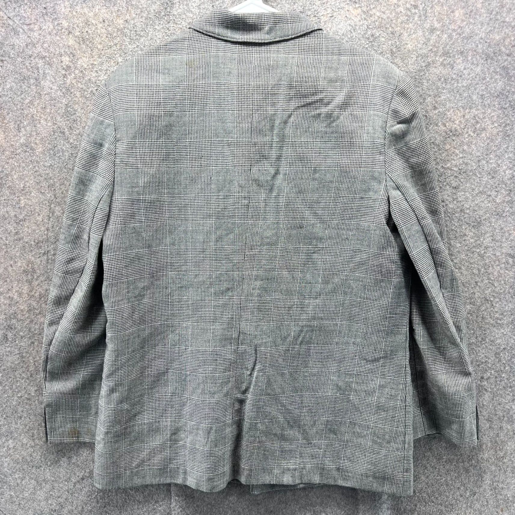 Pendleton VINTAGE Pendleton Blazer Womens 16 Grey Wool Plaid Checkered Sport Coat Size XXL / US 16-18 / IT 52-54 - 2 Thumbnail