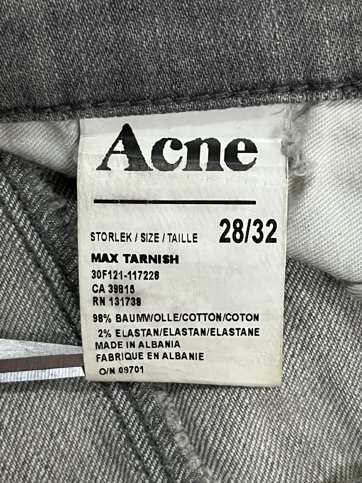Acne Studios Acne Studios Max Tarnish Leather Patches Paint Splat Jeans Size US 29 - 15 Thumbnail