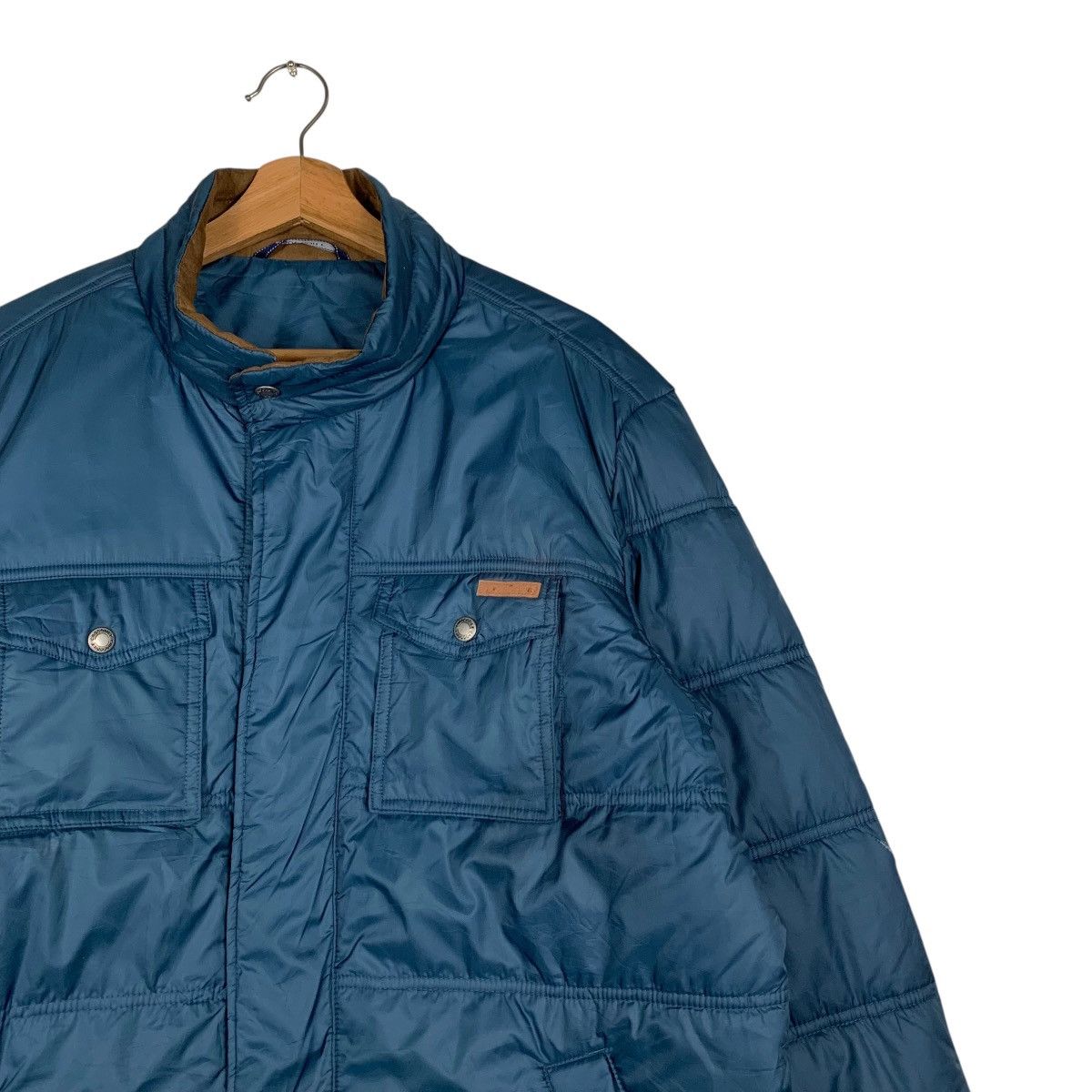 Japanese Brand CROCODILE Blue Puffer Jacket Down Jacket #1527-C68 Size US L / EU 52-54 / 3 - 5 Thumbnail