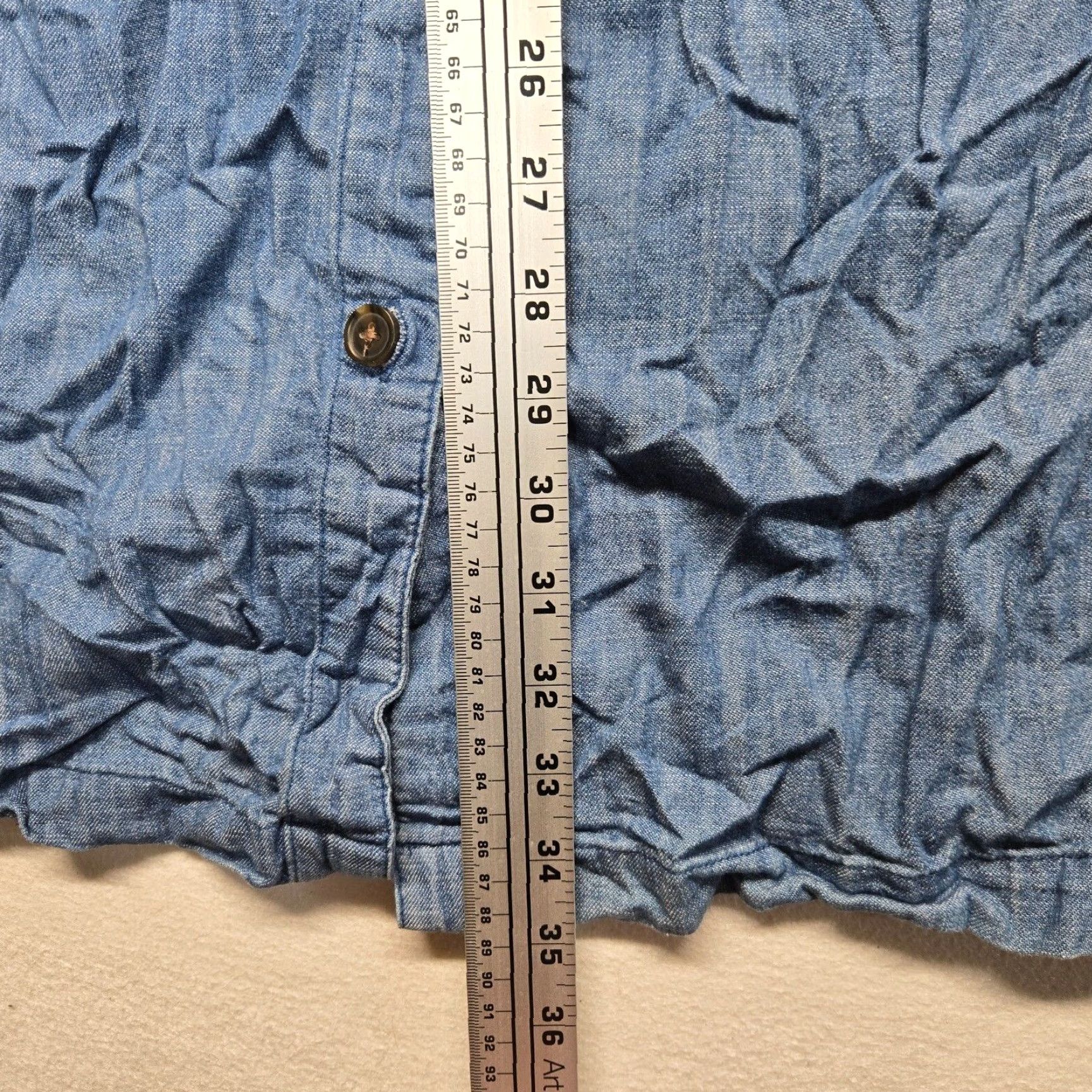 Old Navy VINTAGE Old Navy Denim Shirt Dress Solid Blue Sleeveless Knee Length Adult Women XS Size XS / US 0-2 / IT 36-38 - 6 Thumbnail