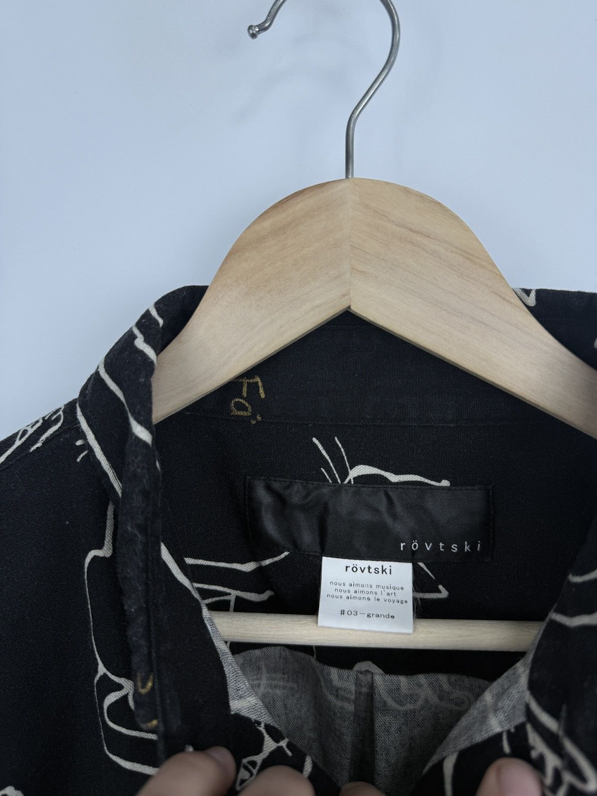 Japanese Brand 🇯🇵 Rovtski Art Cat Print Linen Button Shirt Made in Japan Y2K Size US M / EU 48-50 / 2 - 5 Thumbnail