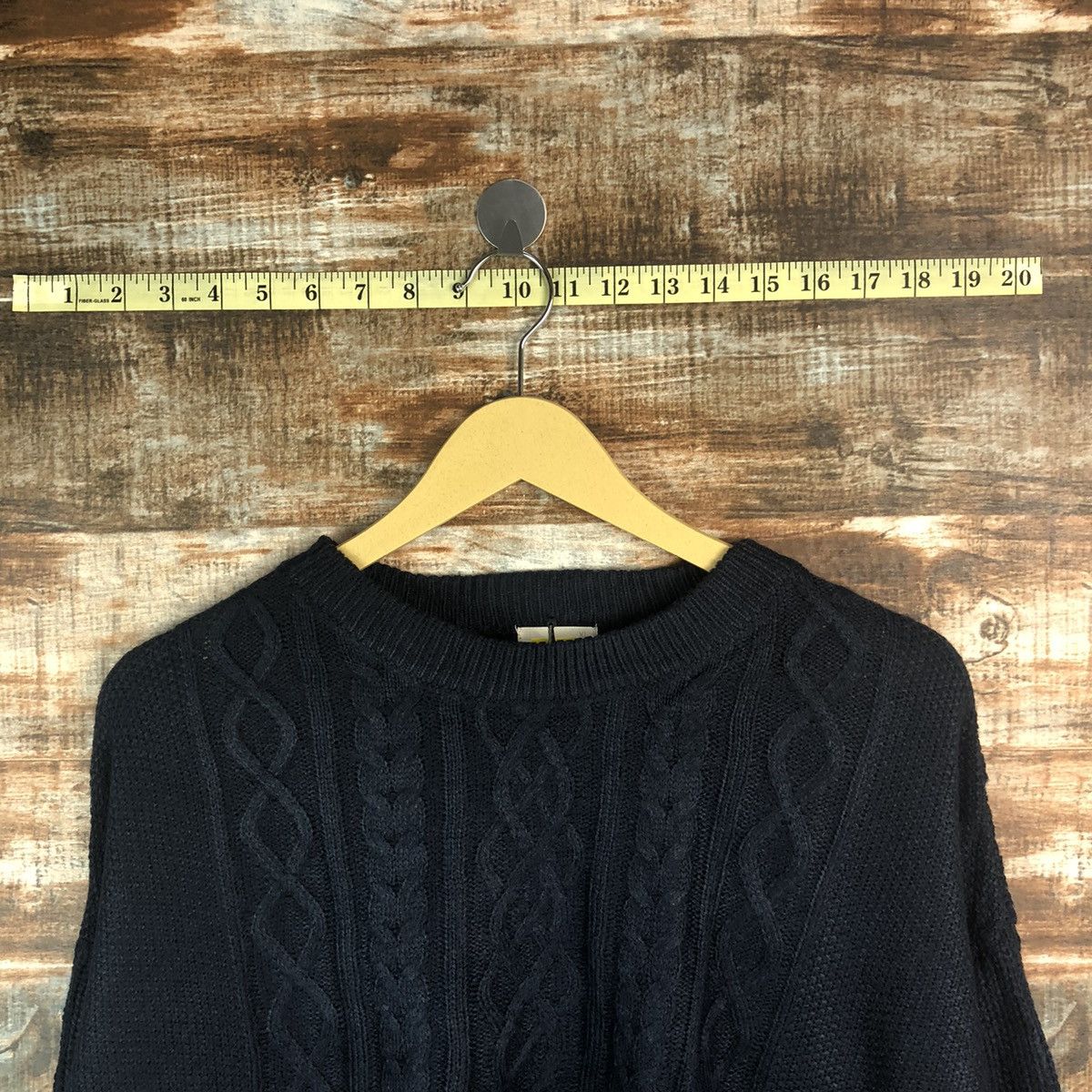 GU × Homespun Knitwear × Japanese Brand GU japan Dark Blue cable Knitwear #A1903 Size L / US 10 / IT 46 - 4 Thumbnail