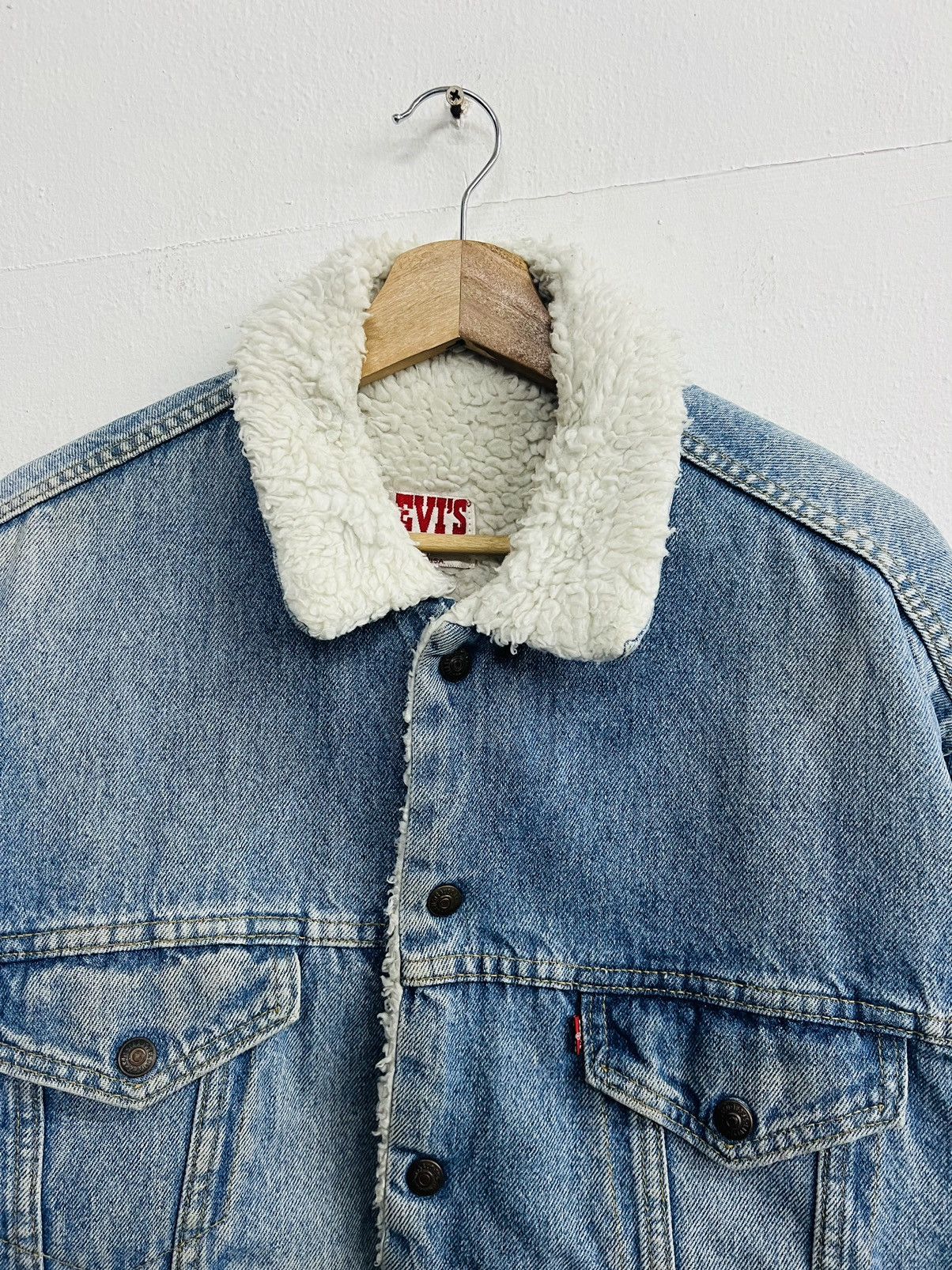 Levi's × Levi's Vintage Clothing × Vintage Vintage 80s Levis Sherpa Lined Trucker Jacket Size US M / EU 48-50 / 2 - 2 Thumbnail