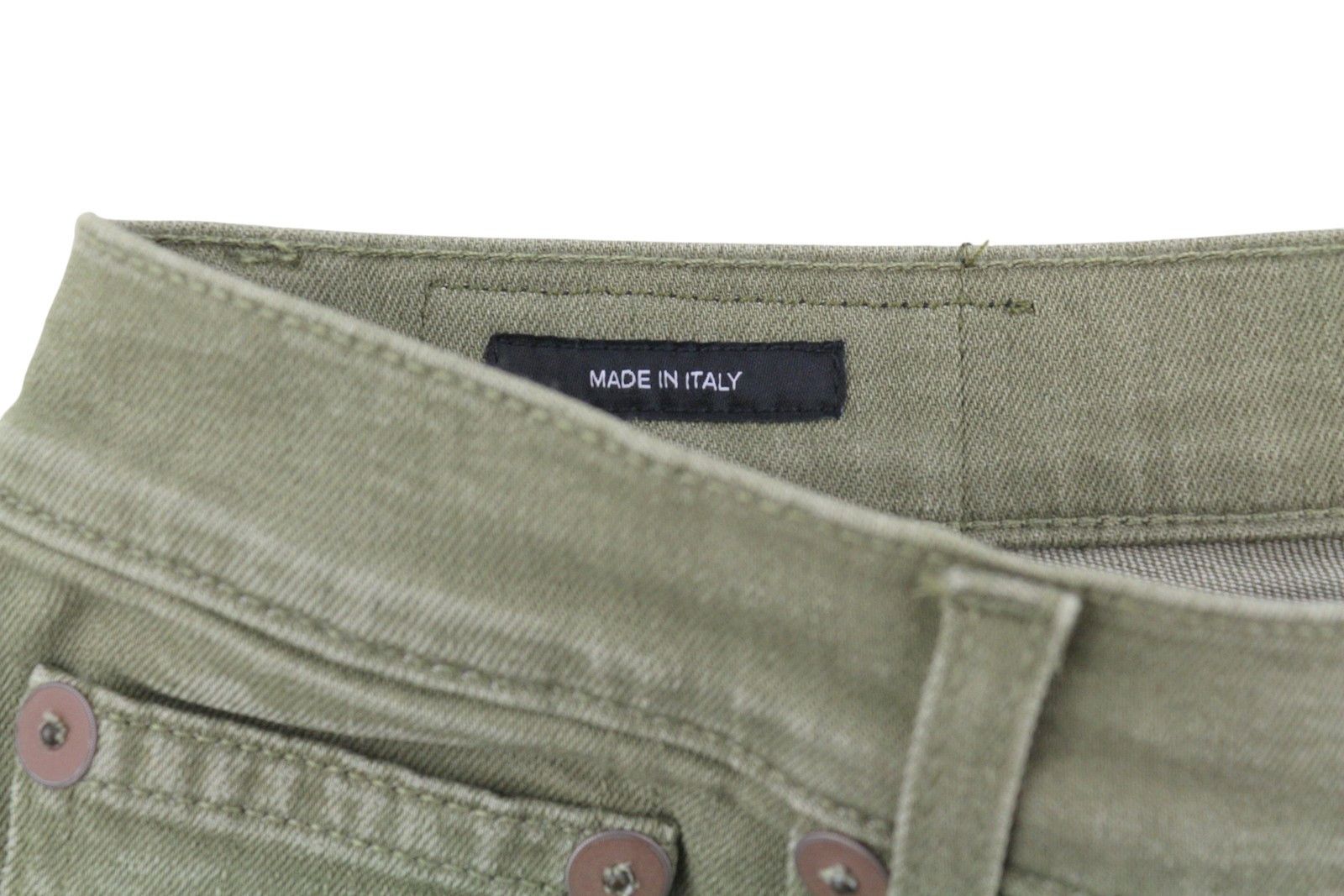 R13 JANE 28 Olive Green Stretch Loose Straight High Waist 86313 Size 28" / US 6 / IT 42 - 7 Thumbnail