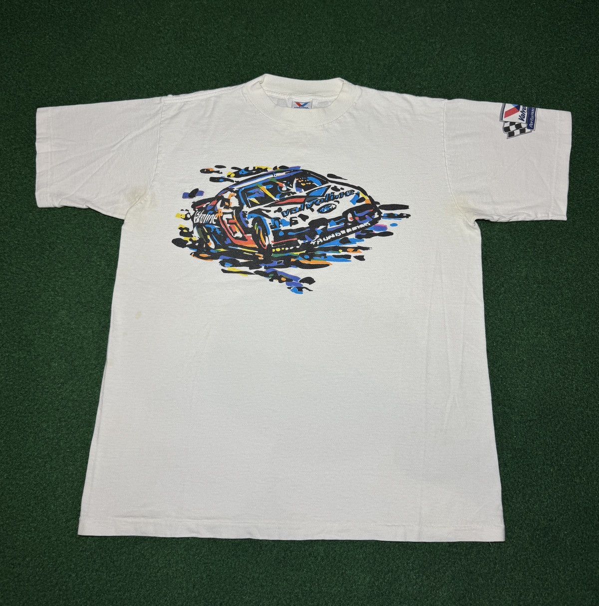 Vintage Vintage 90s Valvoline RARE Promo Nascar Racing T Shirt Size US L / EU 52-54 / 3 - 1 Thumbnail