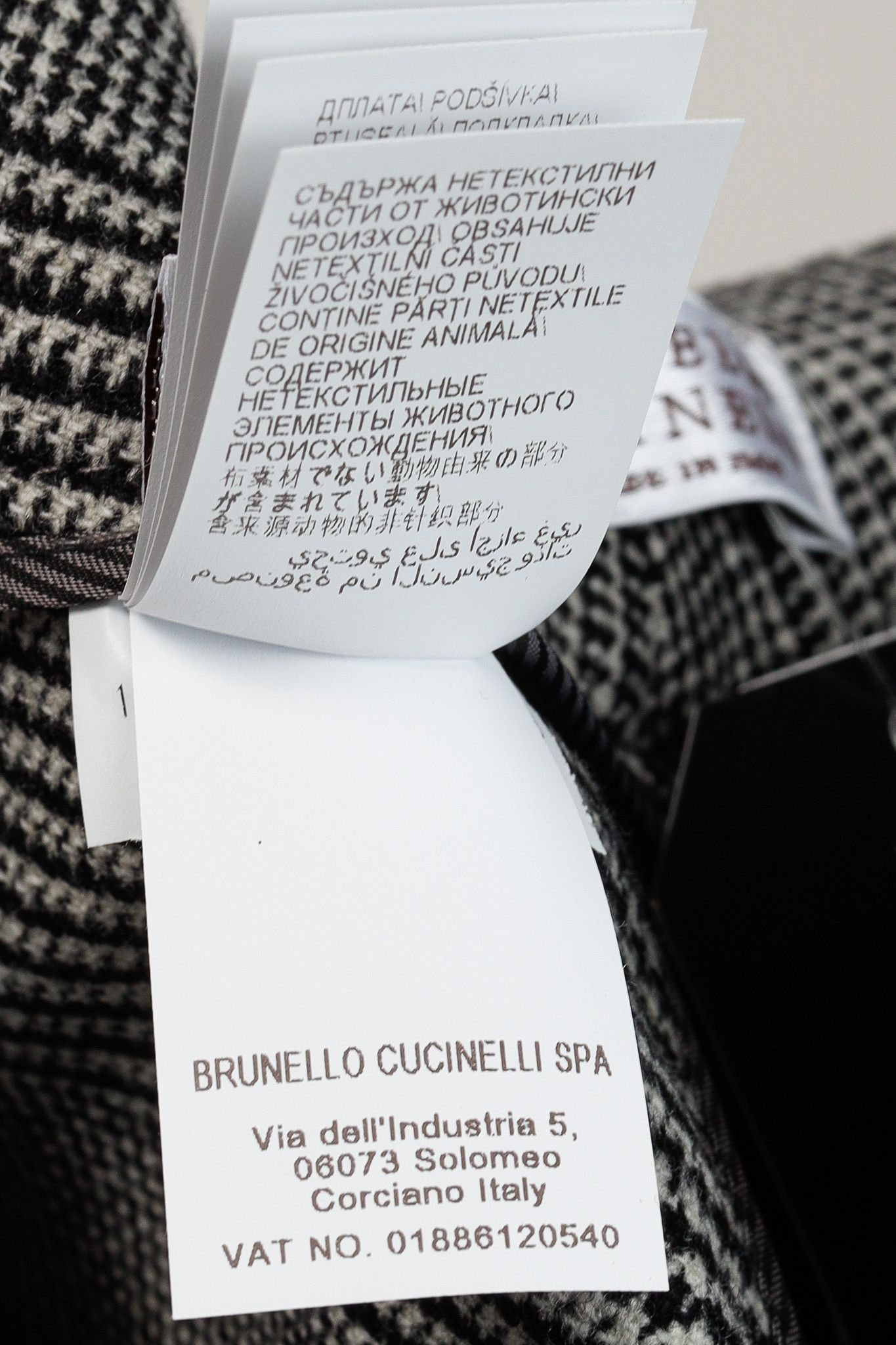 Brunello Cucinelli Brunello Cucinelli Houndstooth Wool Cigarette pant w/ Monili Size 27" / US 4 / IT 40 - 16 Thumbnail