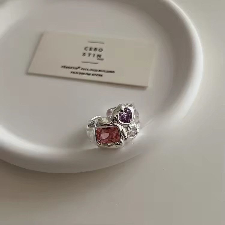 Jewelry Irrigular Adjustable Ring in Silver, Men's
