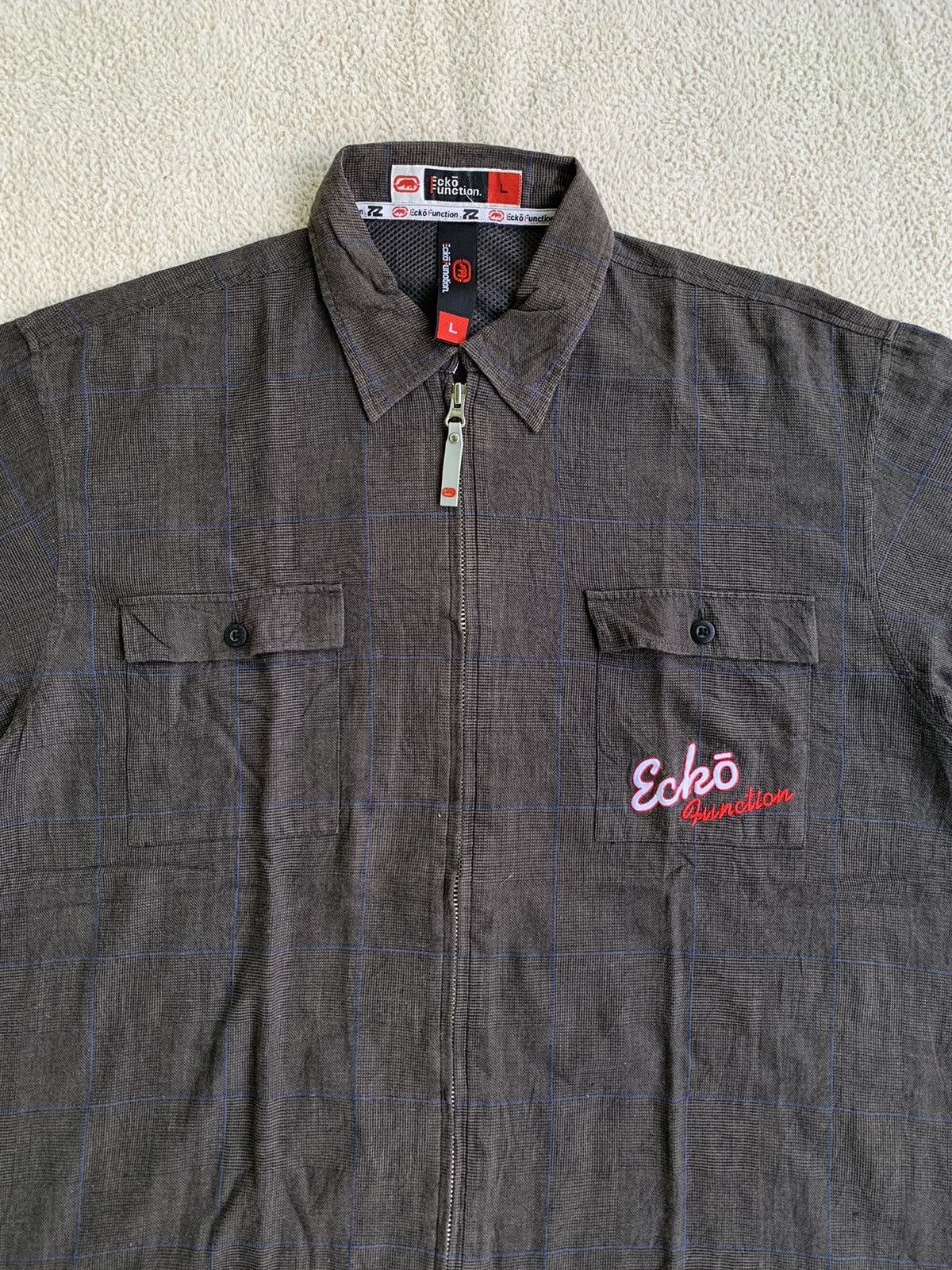 Ecko Unltd. × Vintage Y2K ECKO Zip Up Shirt Size US L / EU 52-54 / 3 - 2 Thumbnail