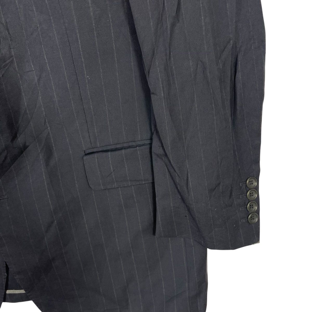 Vintage Vintage Farlani Pinstripe Wool Blazer Jacket Navy Size 40R - 6 Thumbnail