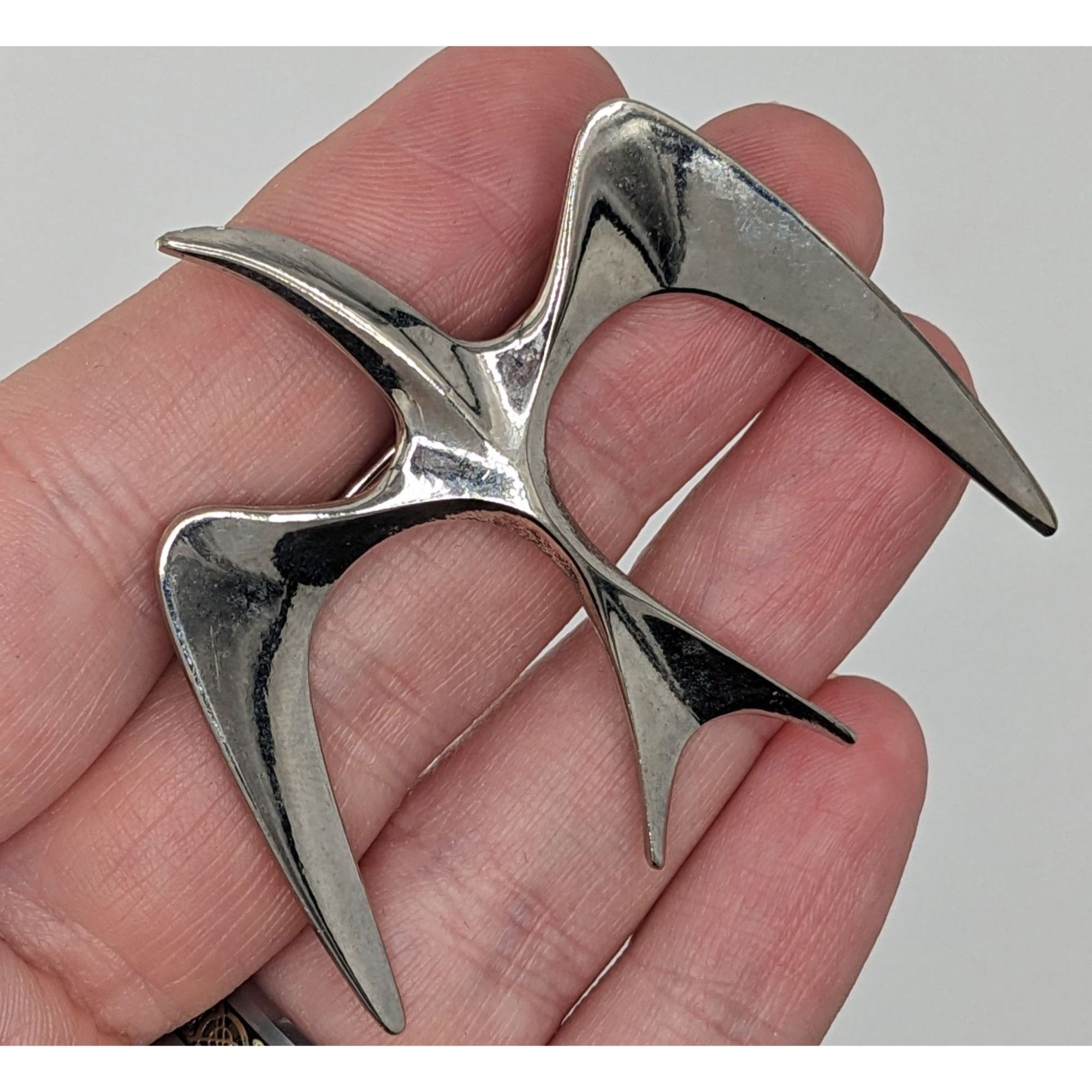 Other Abstract Bird Brooch Sarah Coventry Vintage Silver Tone Size ONE SIZE - 1 Thumbnail