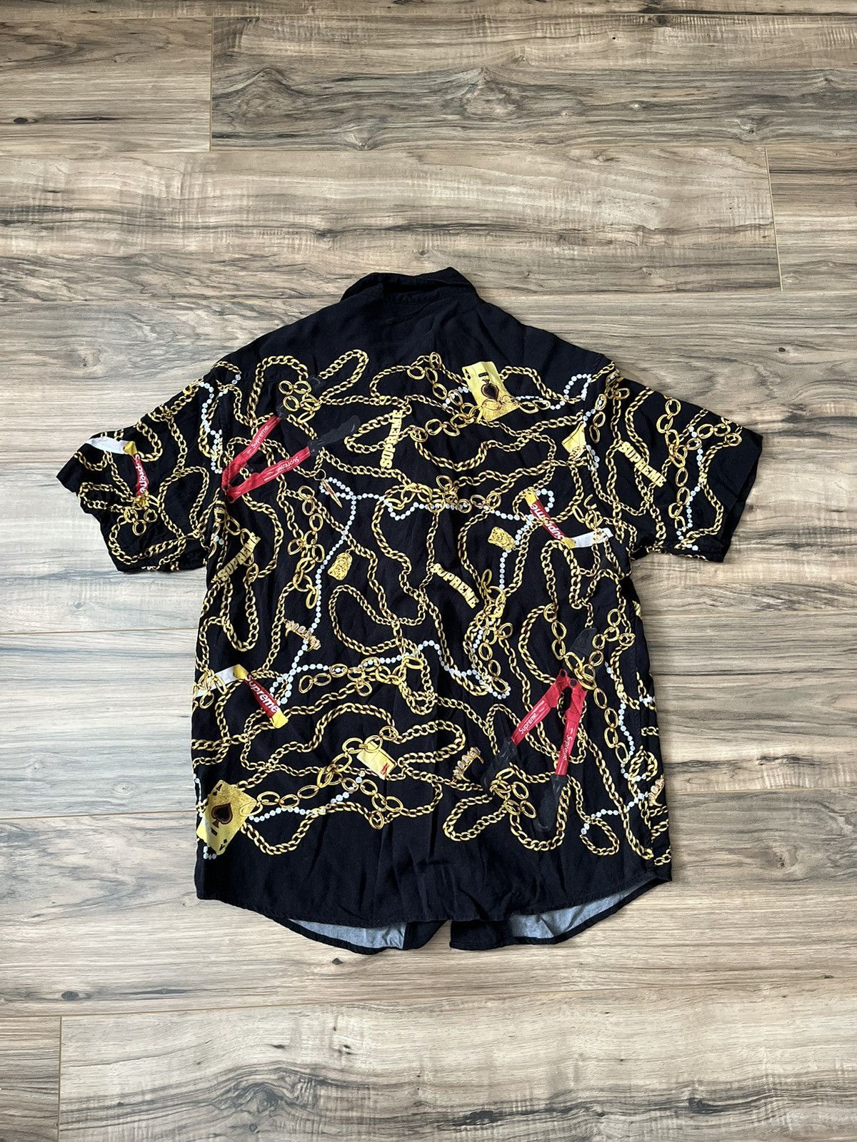 Supreme Supreme Chains Rayon S/S Shirt Size US M / EU 48-50 / 2 - 10 Thumbnail