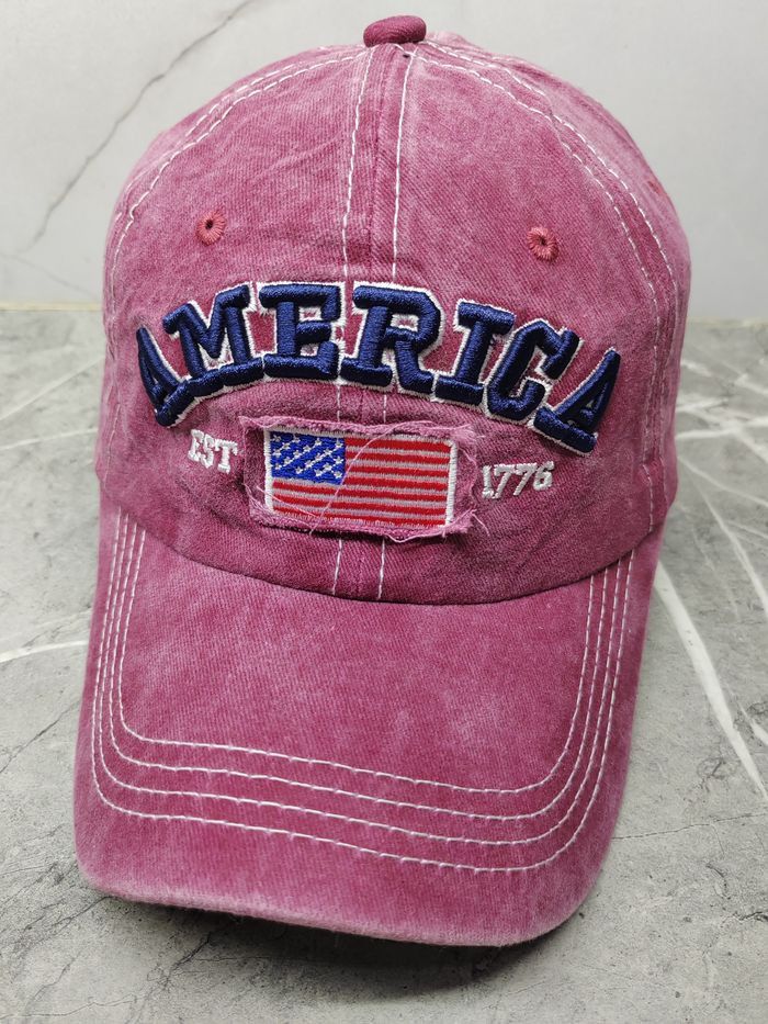 Vintage Vintage America Distressed Style Cap Hat Size ONE SIZE - 1 Thumbnail