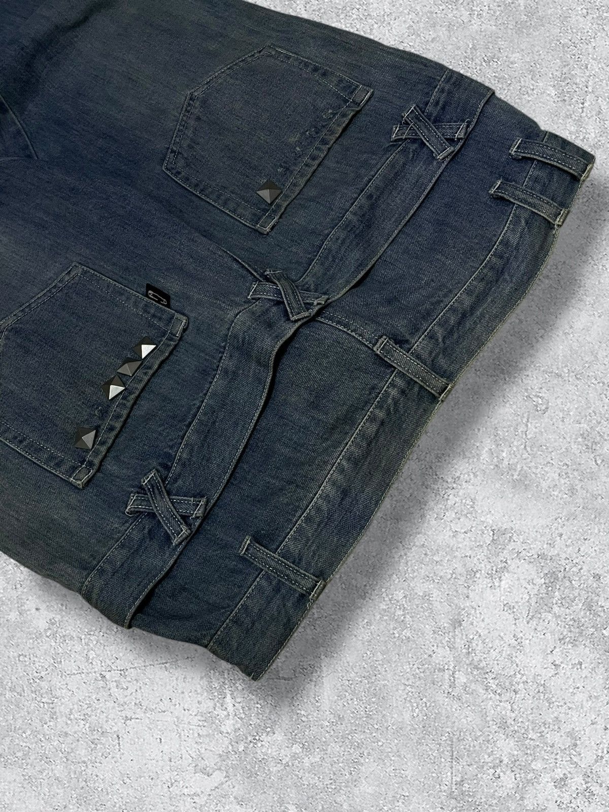 Japanese Brand Vintage Japan 90’s Hellcat Punks Not Dead Voidz Spike Denim Size US 32 / EU 48 - 12 Thumbnail