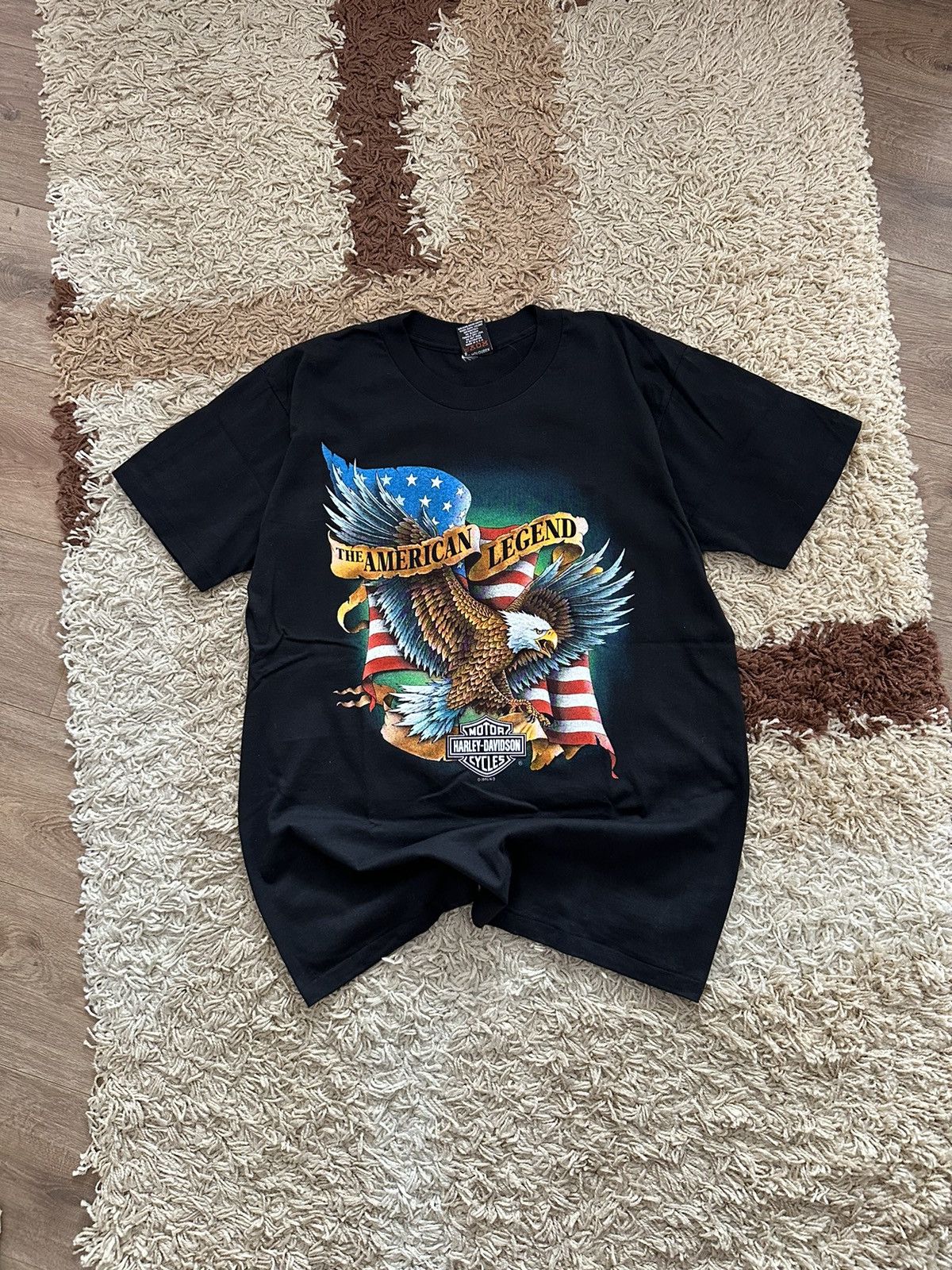 Harley Davidson × Vintage 🔥VINTAGE HARLEY DAVIDSON 3D EMBLEM AMERICAN LEGEND T-SHIRT🔥 Size US L / EU 52-54 / 3 - 1 Thumbnail