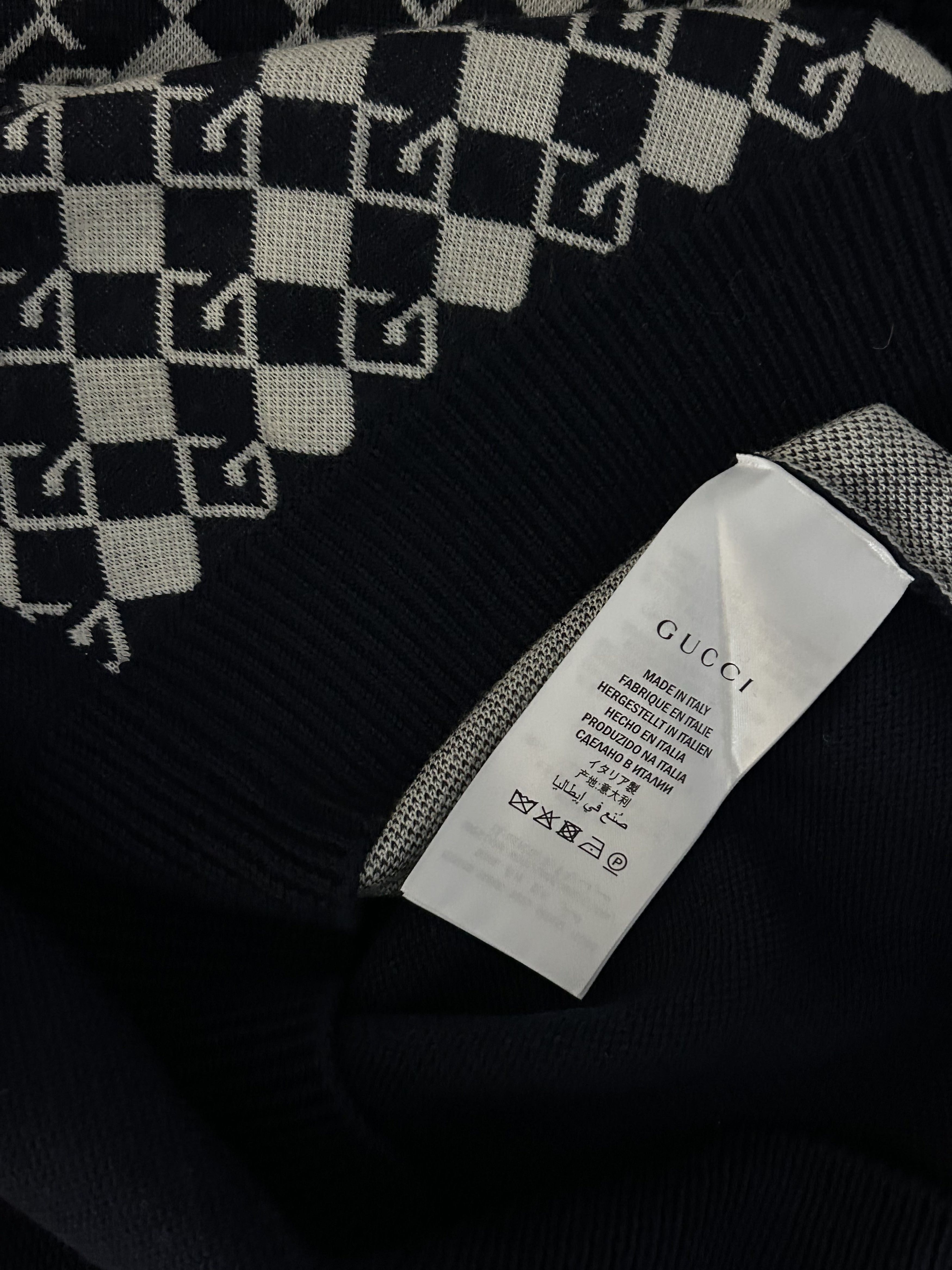 Gucci Gucci - Logo-Jacquard Wool Sweater Vest - Midnight blue Size US S / EU 44-46 / 1 - 5 Thumbnail