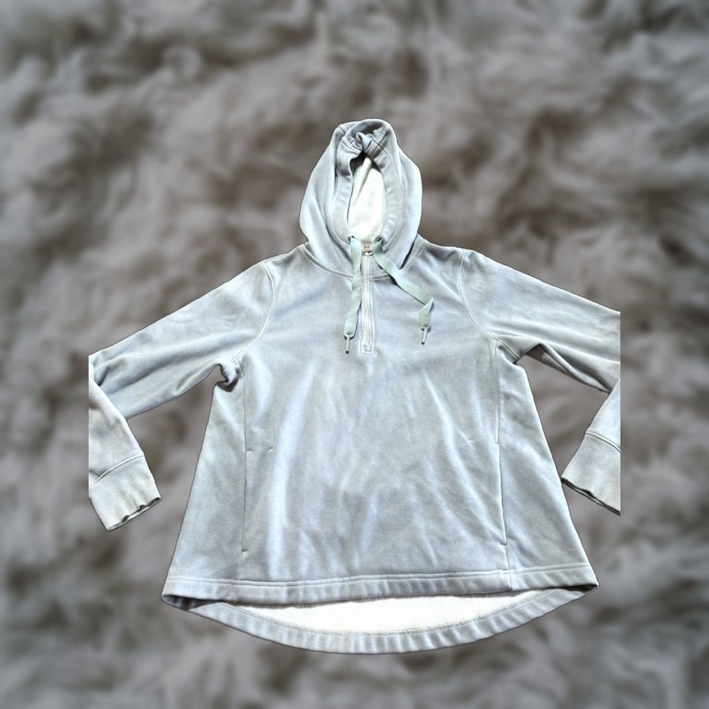 Athleta Athleta Hoodie Pullover S Gray Blue Quarter Zip Soft Thumb Hole Womens | Activewear | Athletic Fit | Regular Size Gray Size S / US 4 / IT 40 - 1 Thumbnail