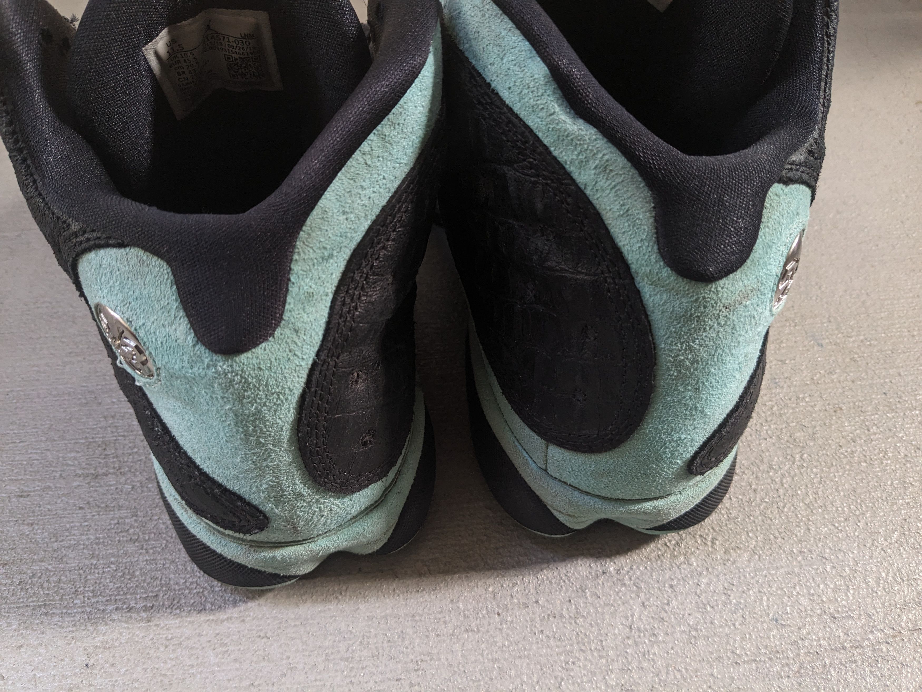 Jordan Brand Nike Air Jordan 13 Retro Black Island Green 11.5 414571-030 Size US 11.5 / EU 44-45 - 13 Thumbnail