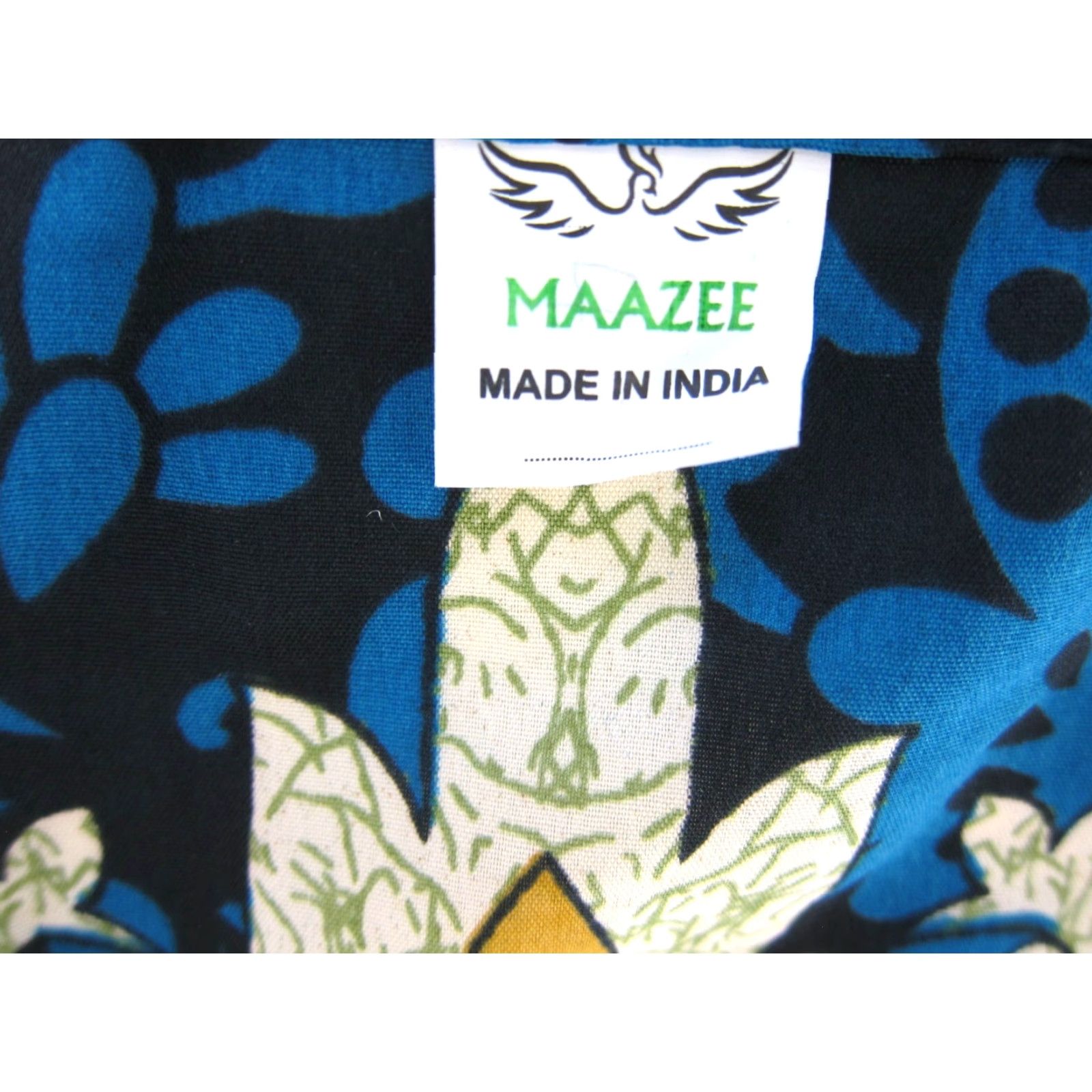 Vintage VINTAGE MAAZEE Kaftan Maxi Dress L-XL Women Floral Long Blue Green Yellow Muumuu Size L / US 10 / IT 46 - 3 Thumbnail
