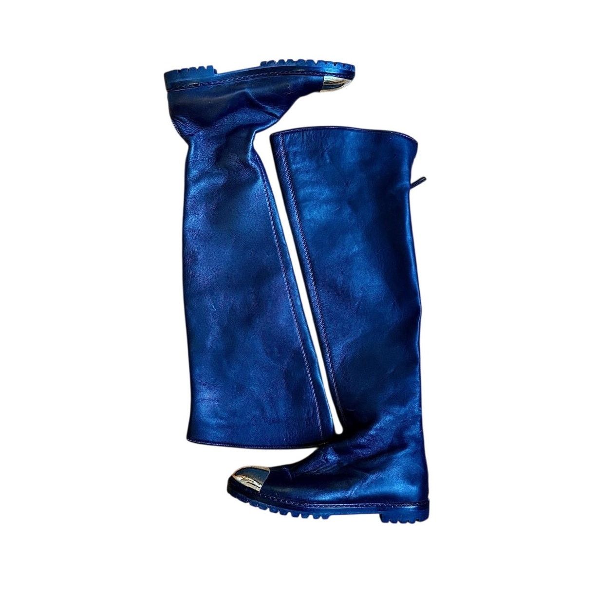 Giuseppe Zanotti Giuseppe Zanotti Leather Over-The-Knee Boots Brown Leather Size US 7.5 / IT 37.5 - 3 Thumbnail