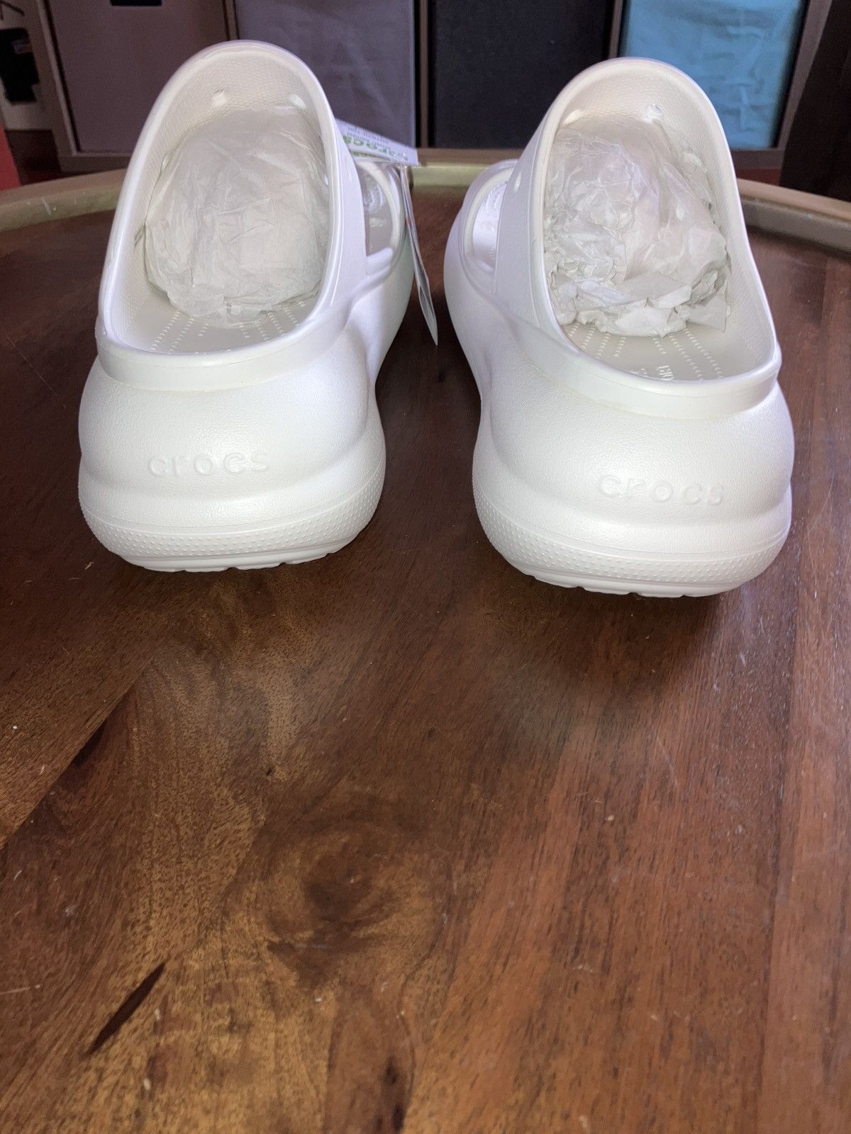 Crocs Crocs Classic Crush Platform Clogs White Men’s 12 New Size US 12 / EU 45 - 4 Thumbnail