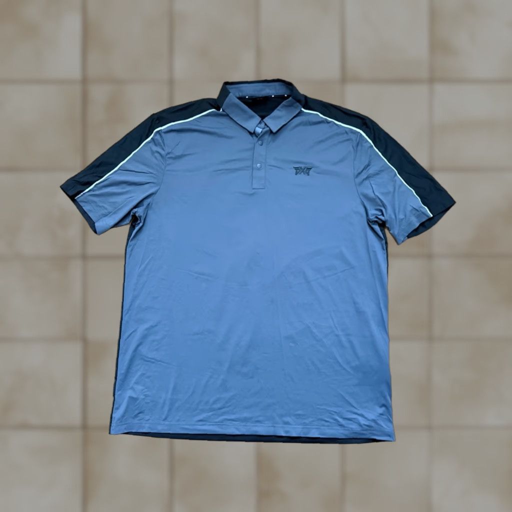 Vintage PXG Polo Shirt Mens L Gray Black Athletic Top Golf Performance Short Sleeve Collared Polo breathable Moisture Wicking Lightweight Vintage No Size US L / EU 52-54 / 3 - 1 Thumbnail
